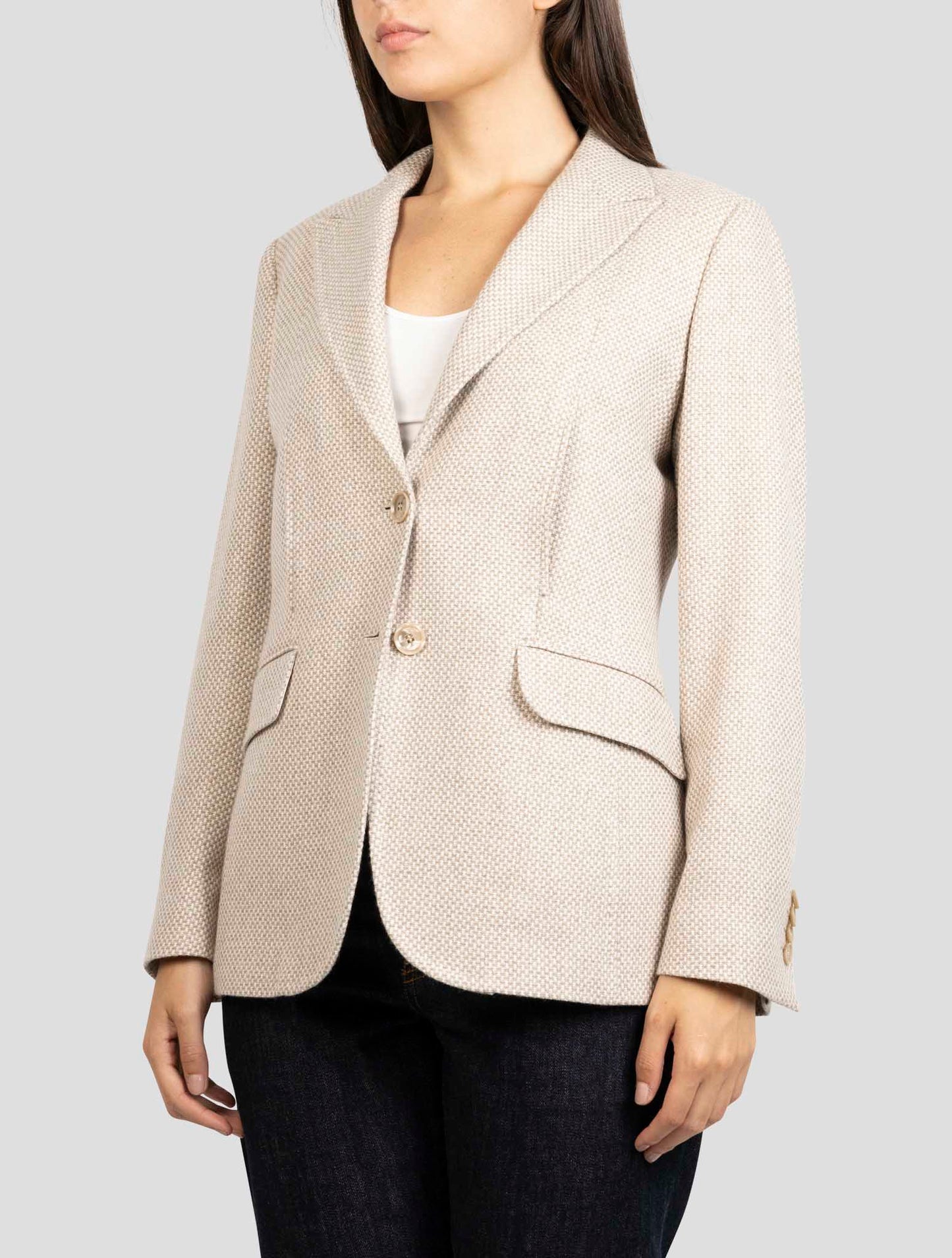 Kiton Beige Cashmere Blazer