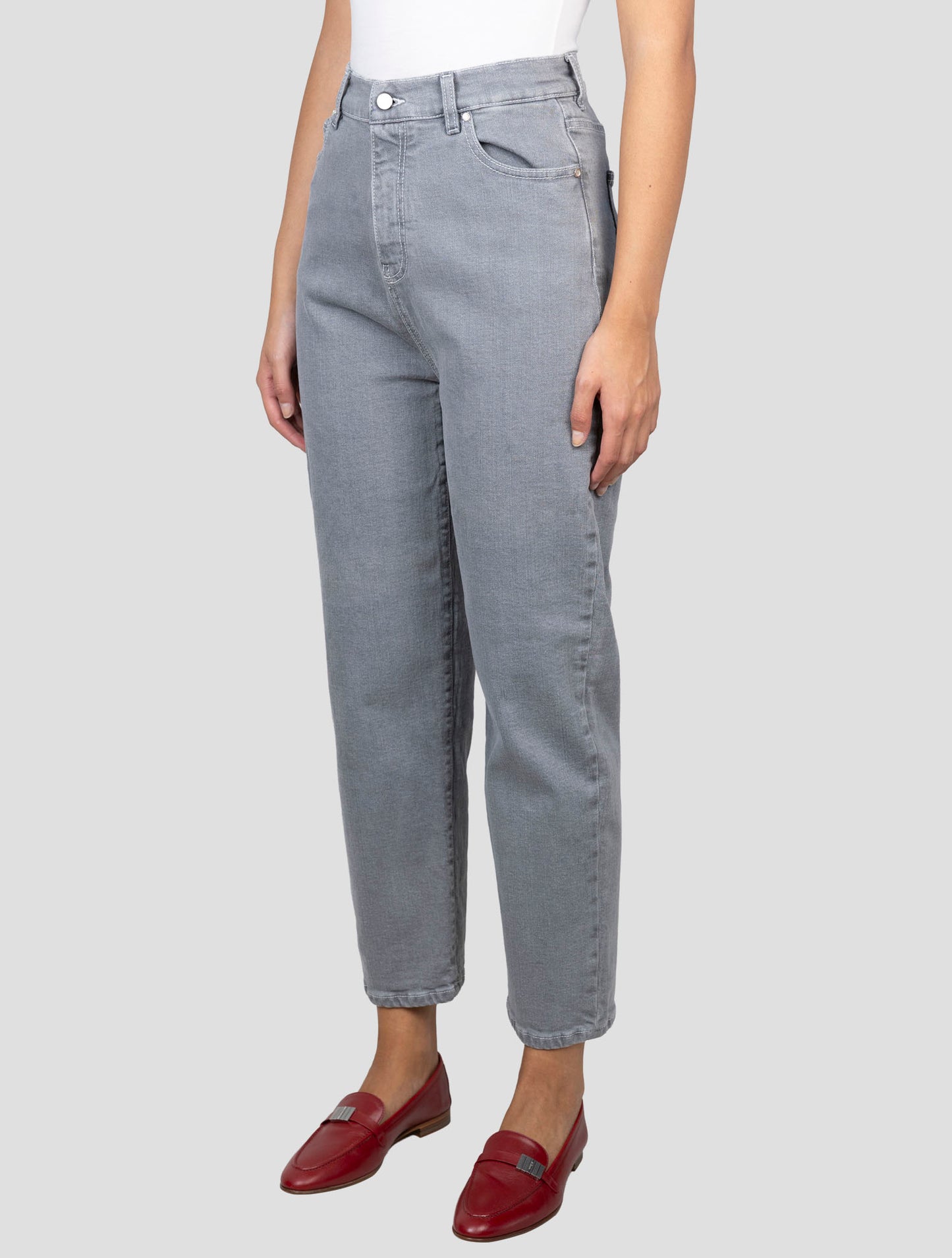 Kiton Gray Cotton Ea Jeans
