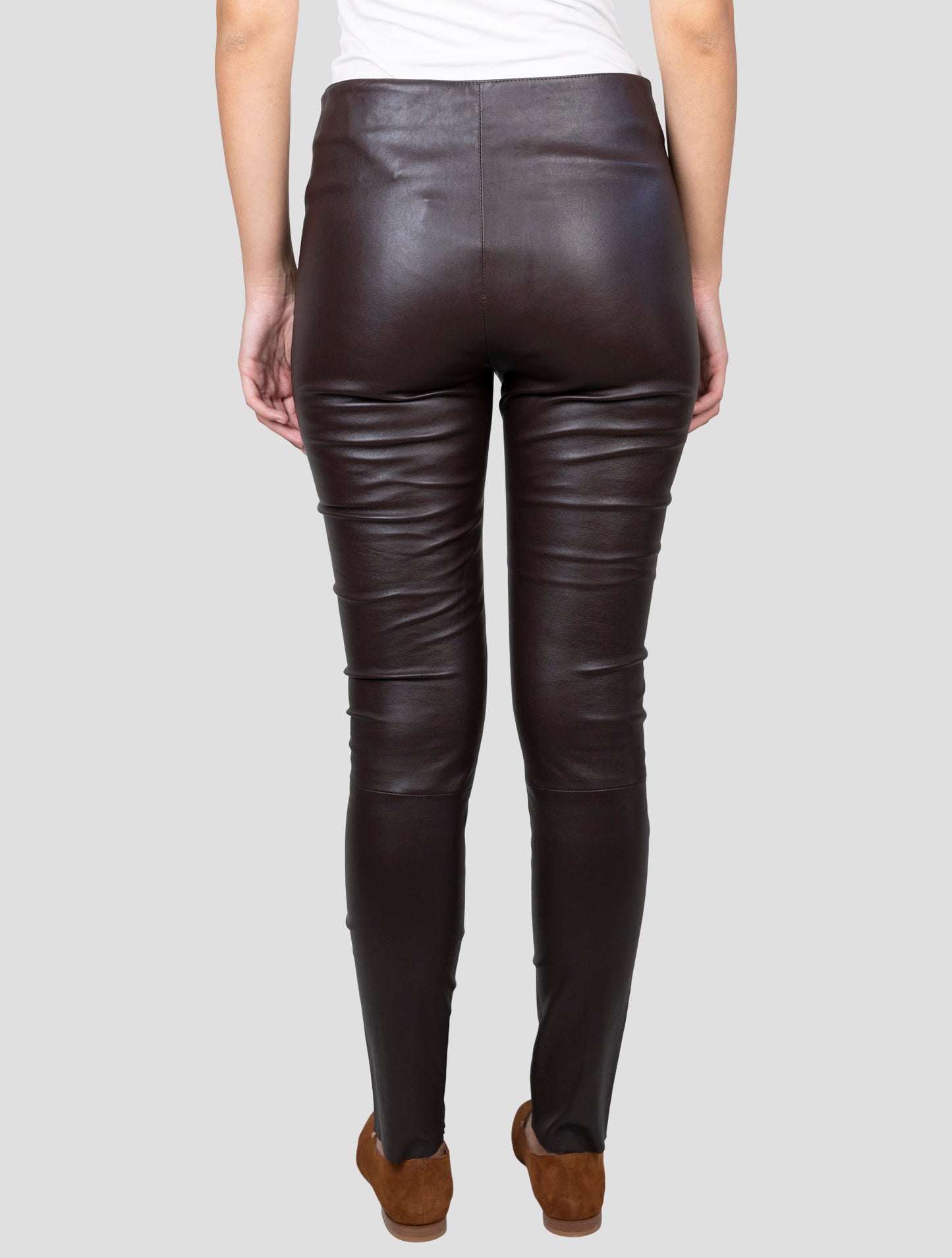 Kiton Brown Leather Pants