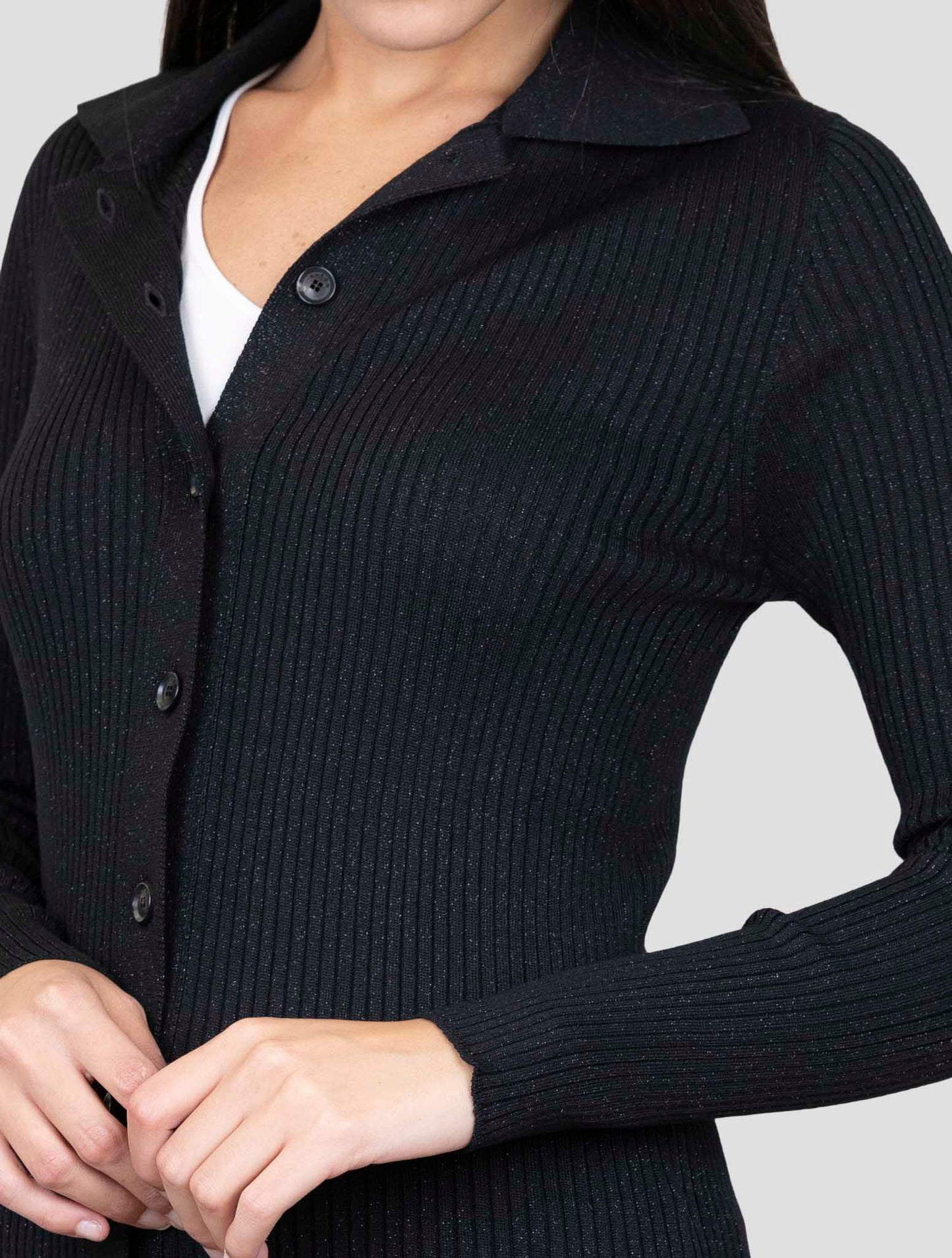Kiton Black Wool Viscose Pl Shirt