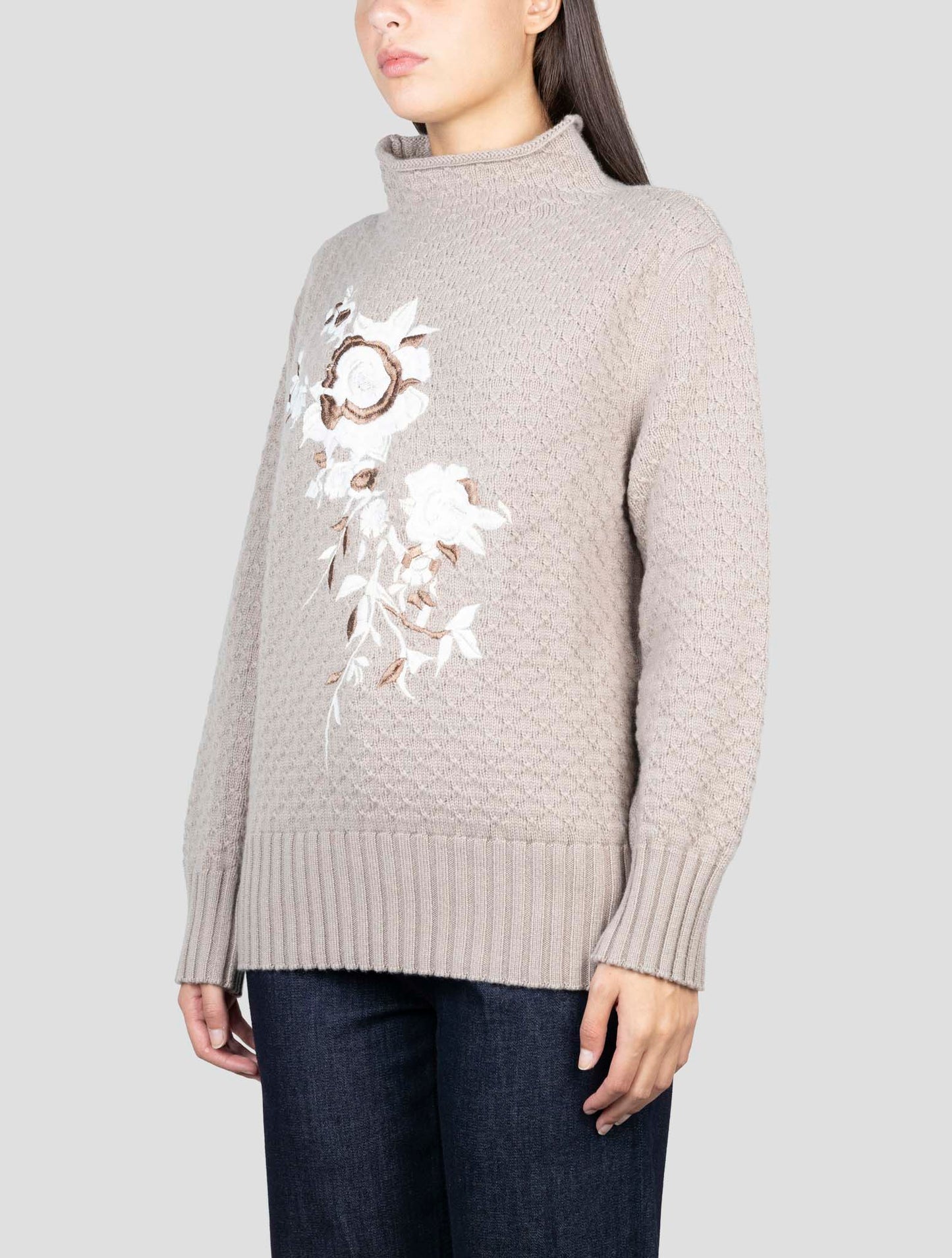 Kiton Brown Cashmere Sweater Turtleneck