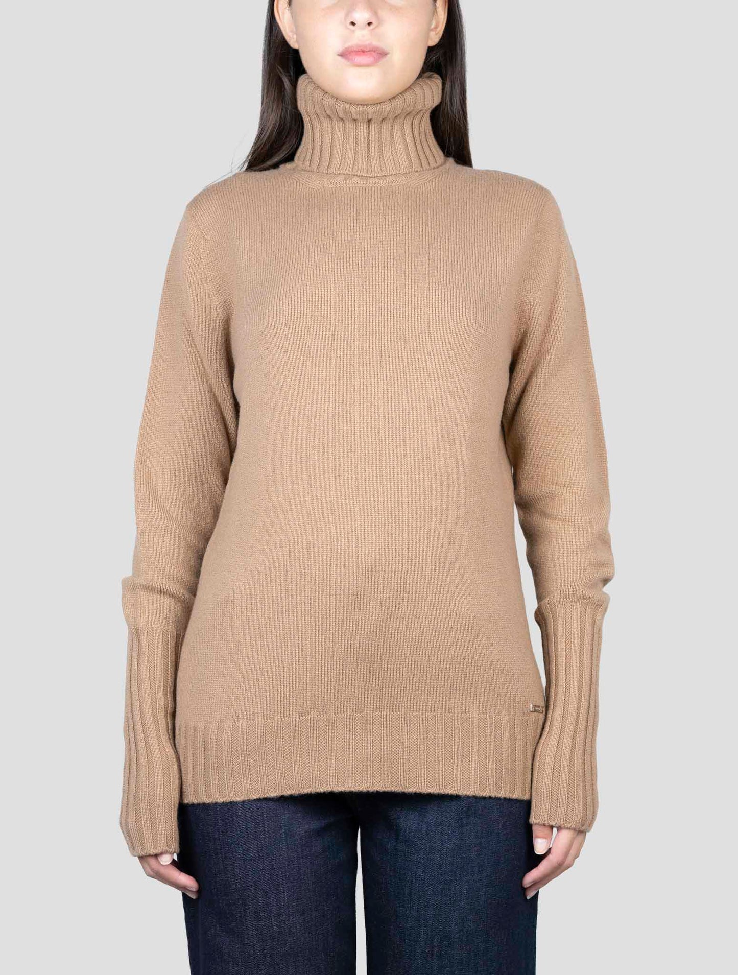 Kiton Brown Cashmere Sweater Turtleneck