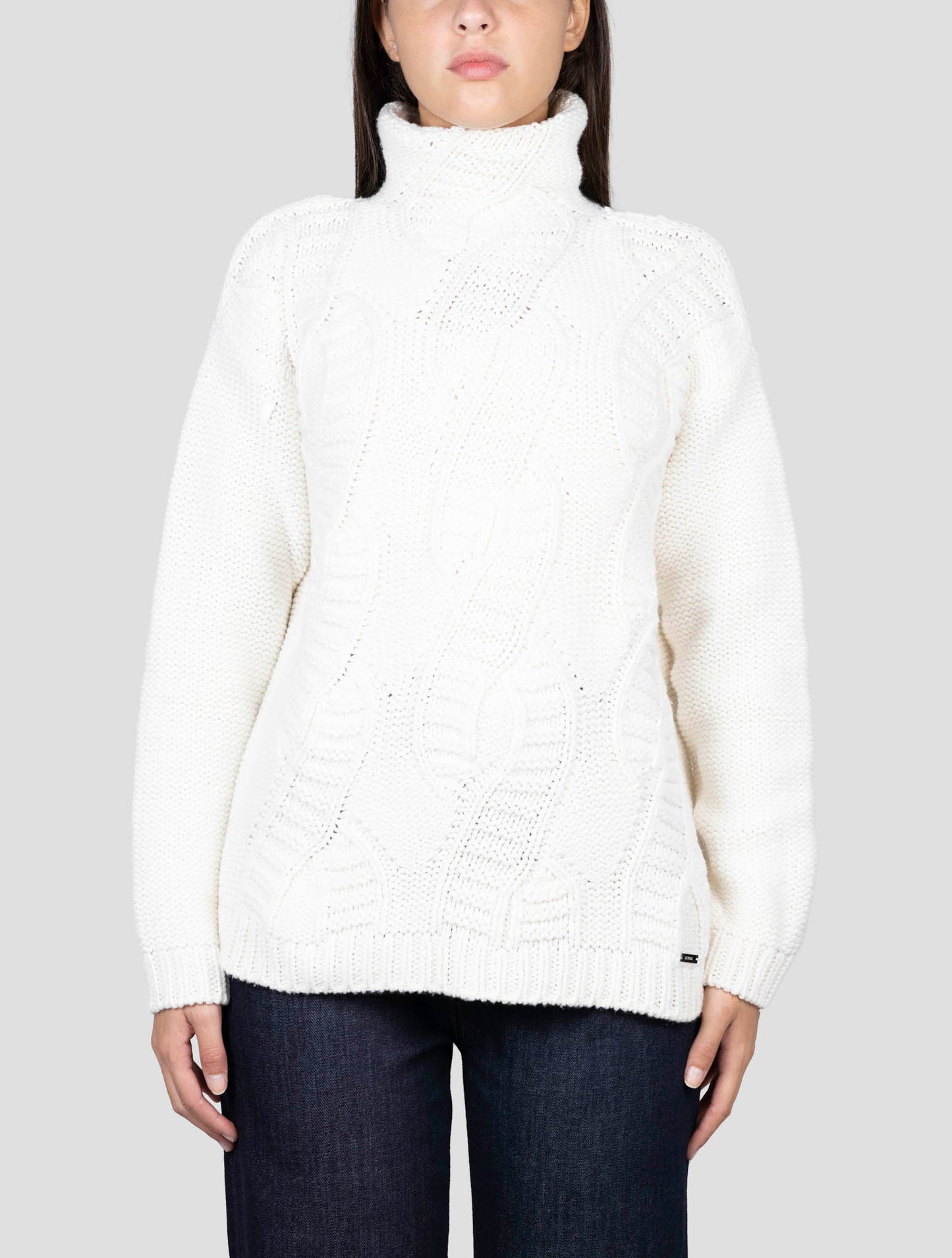 Kiton White Cashmere Sweater Turtleneck