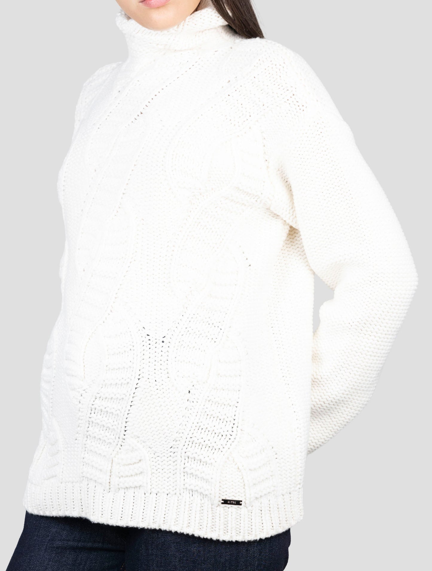 Kiton White Cashmere Sweater Turtleneck