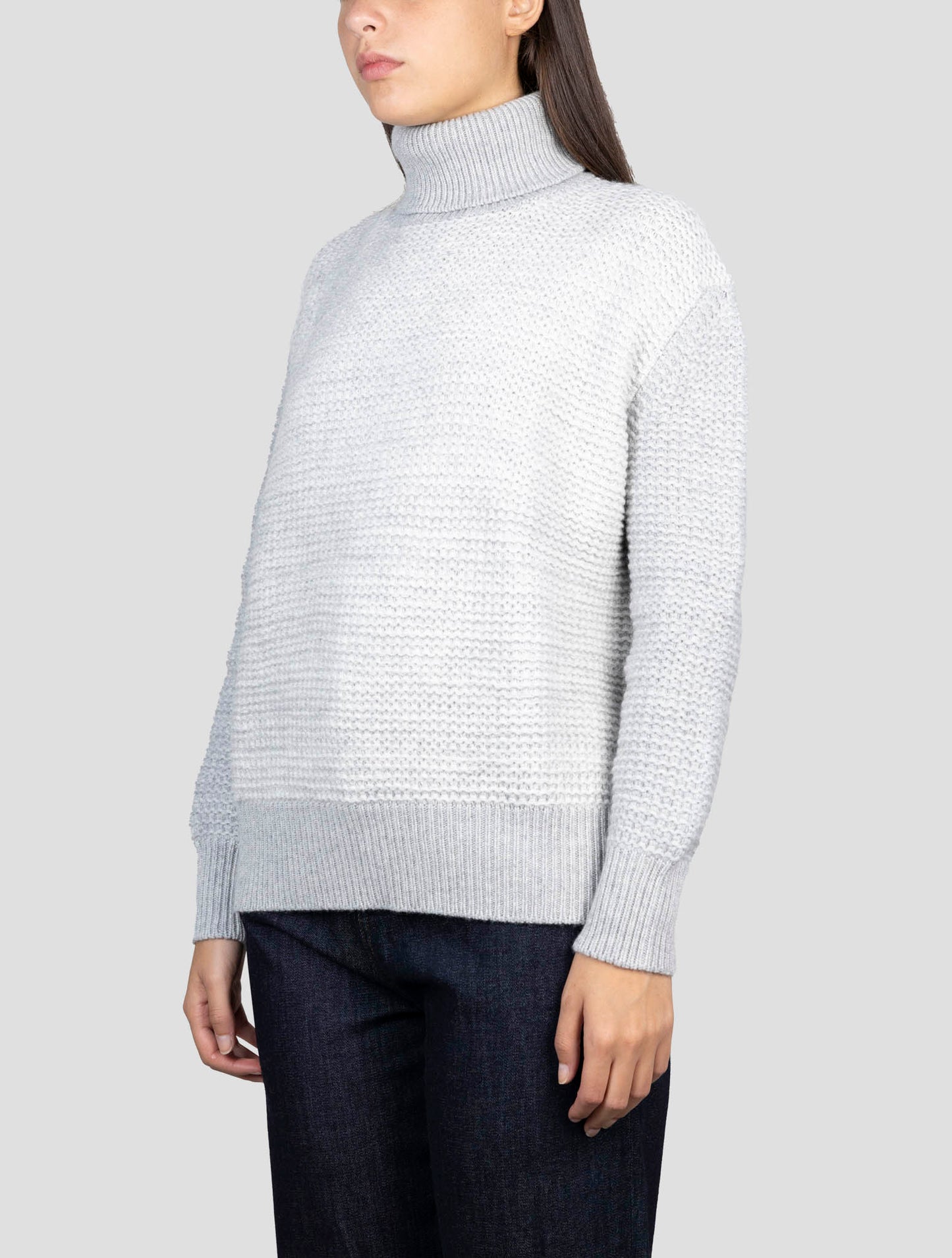Kiton Gray Cashmere Sweater Turtleneck