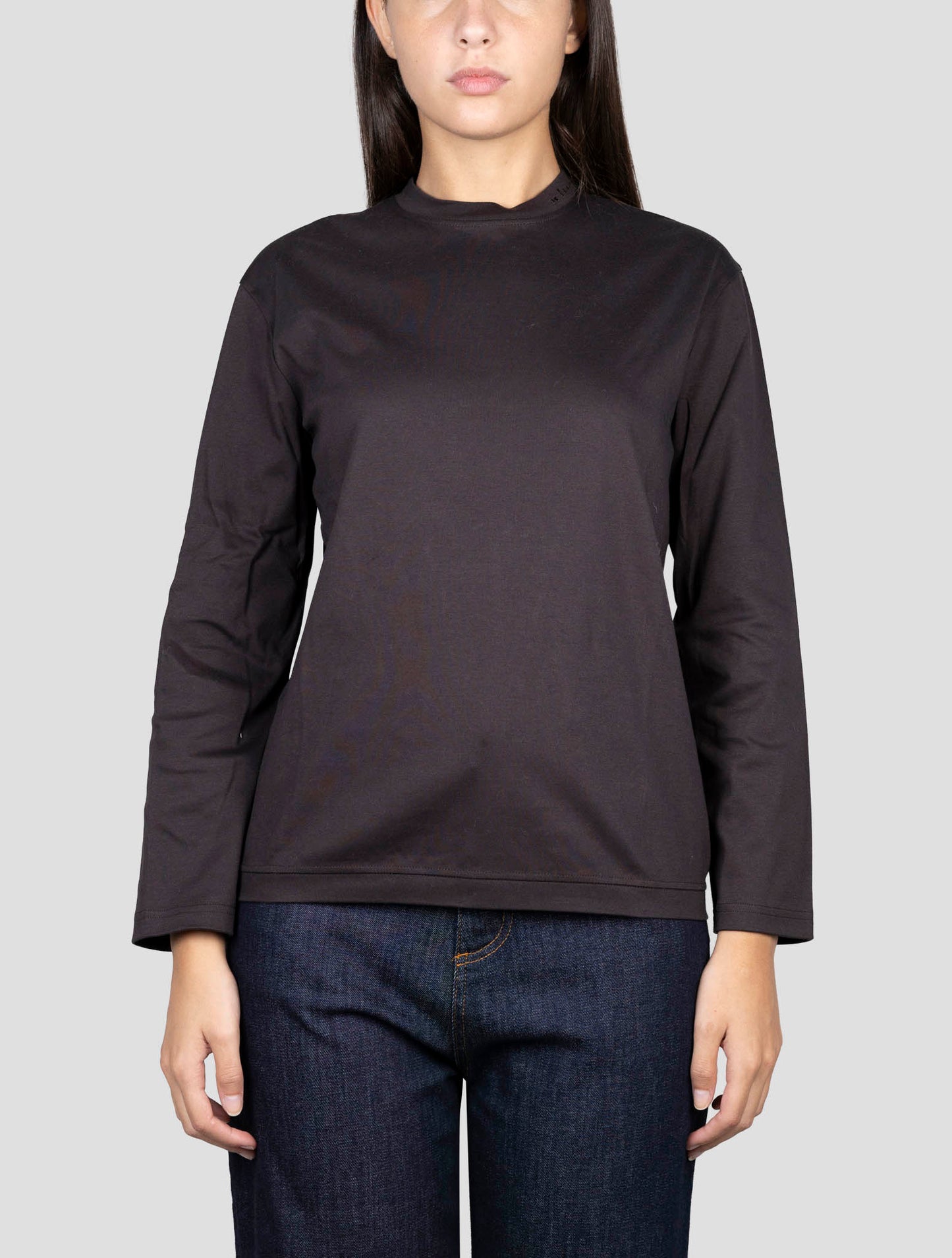 Kiton Black Cotton Sweater Crewneck