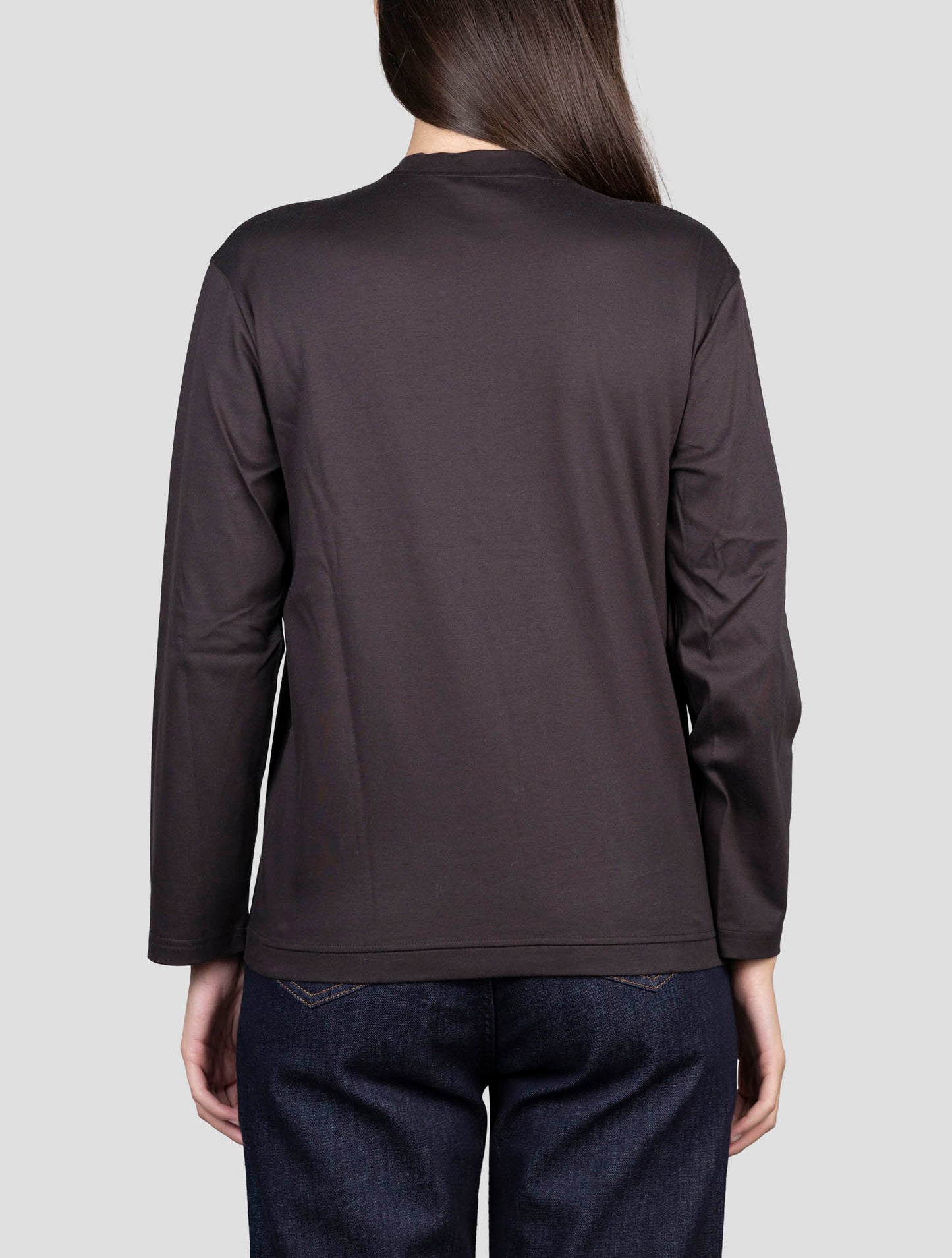 Kiton Black Cotton Sweater Crewneck
