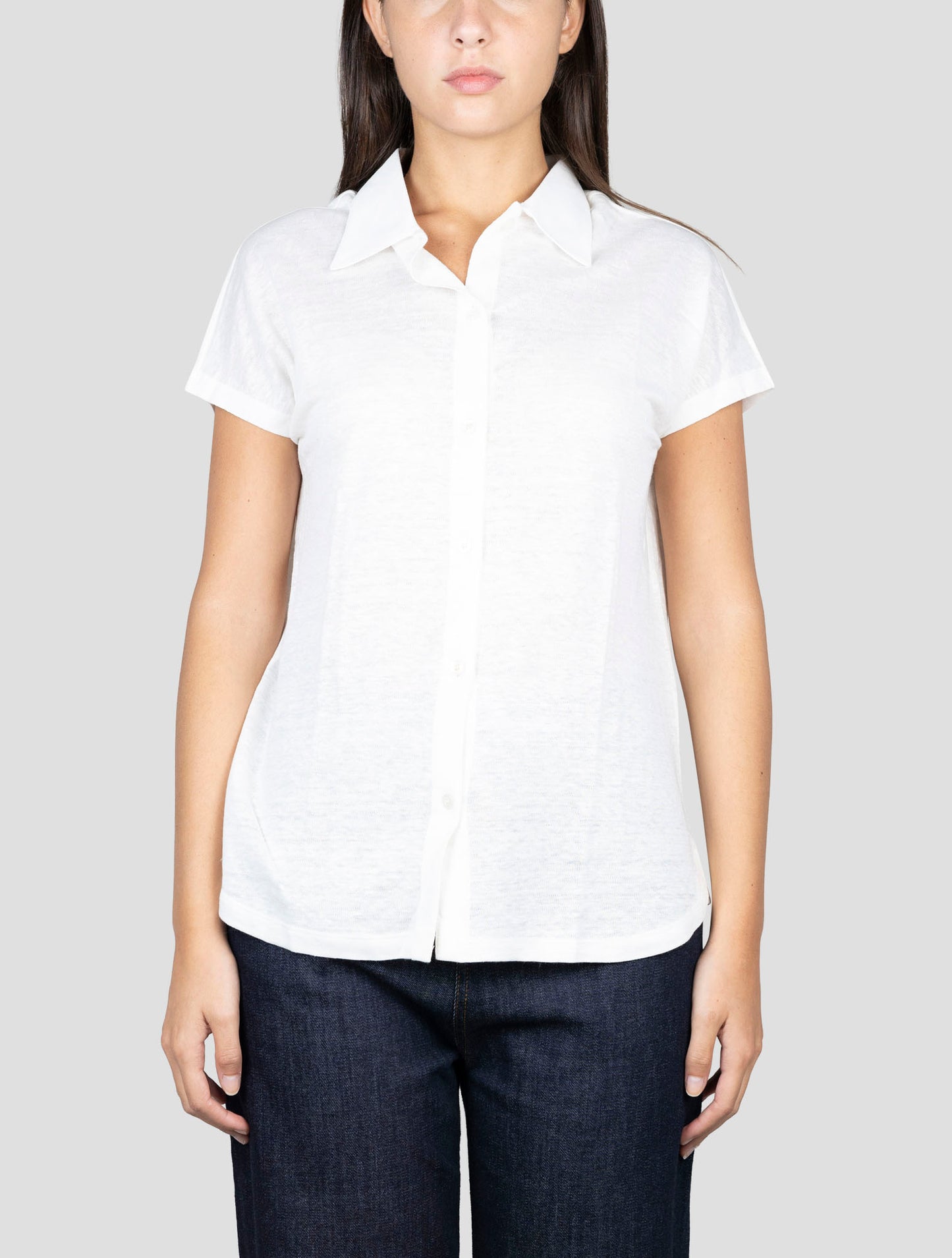 Kiton White Linen Shirt