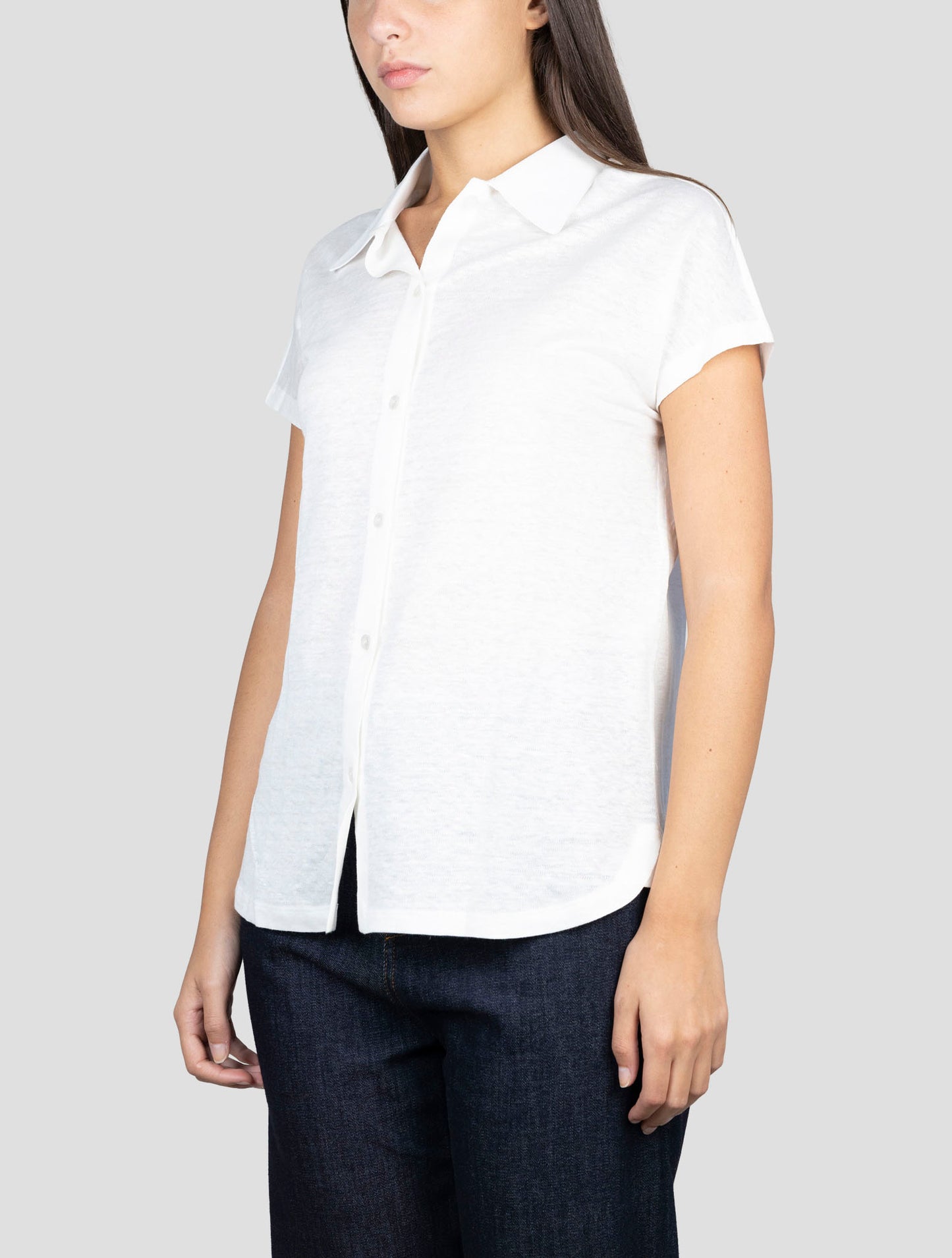 Kiton White Linen Shirt