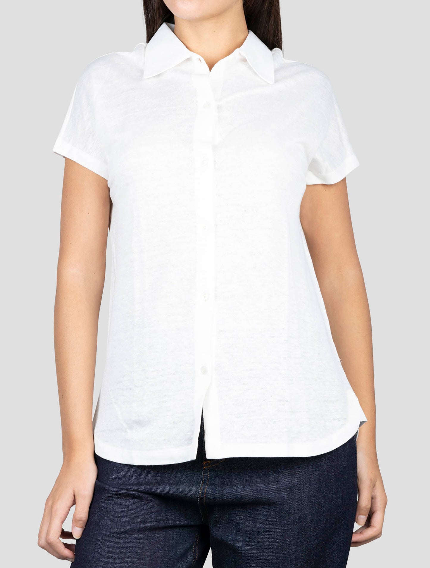 Kiton White Linen Shirt
