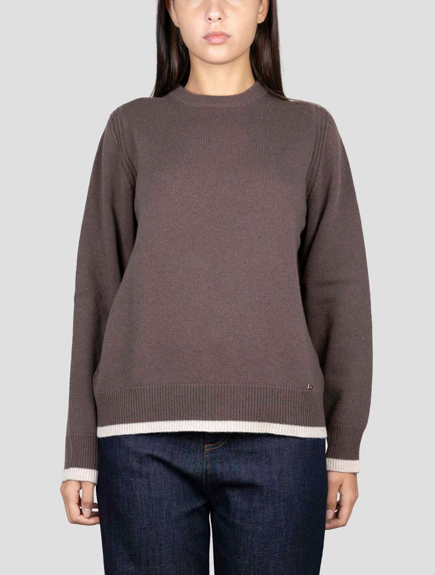 Kiton Brown Cashmere Sweater Crewneck