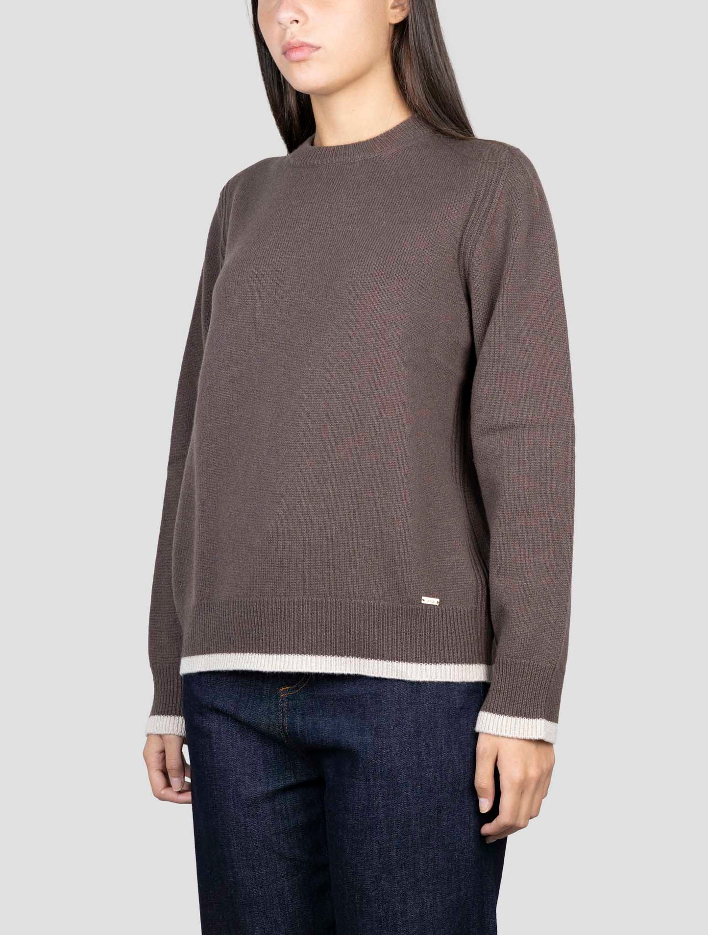 Kiton Brown Cashmere Sweater Crewneck