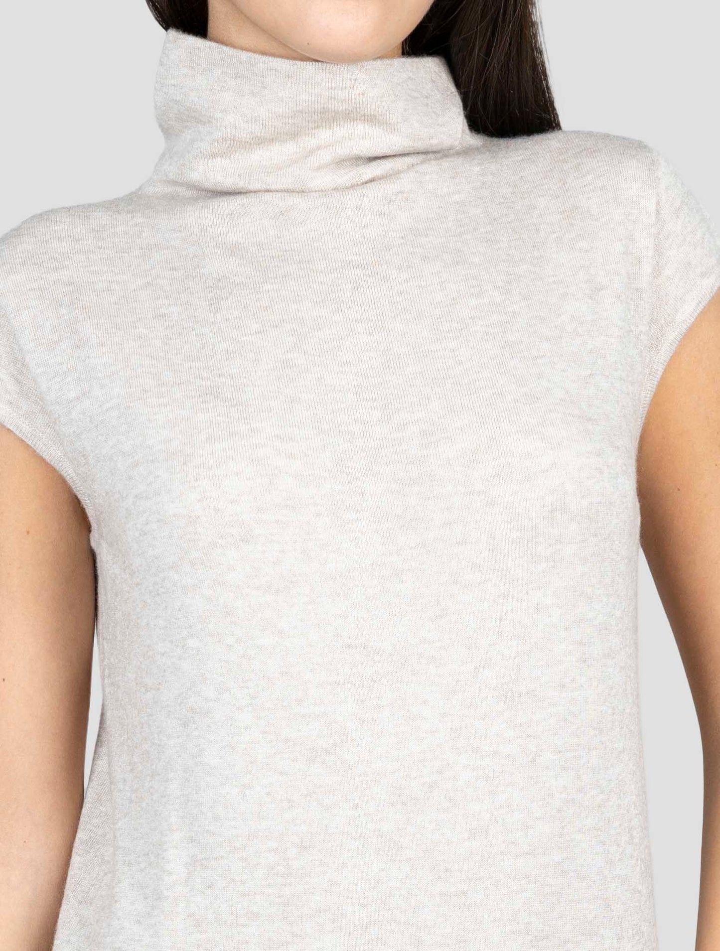 Kiton Light Brown Cashmere Silk Sweater Turtleneck