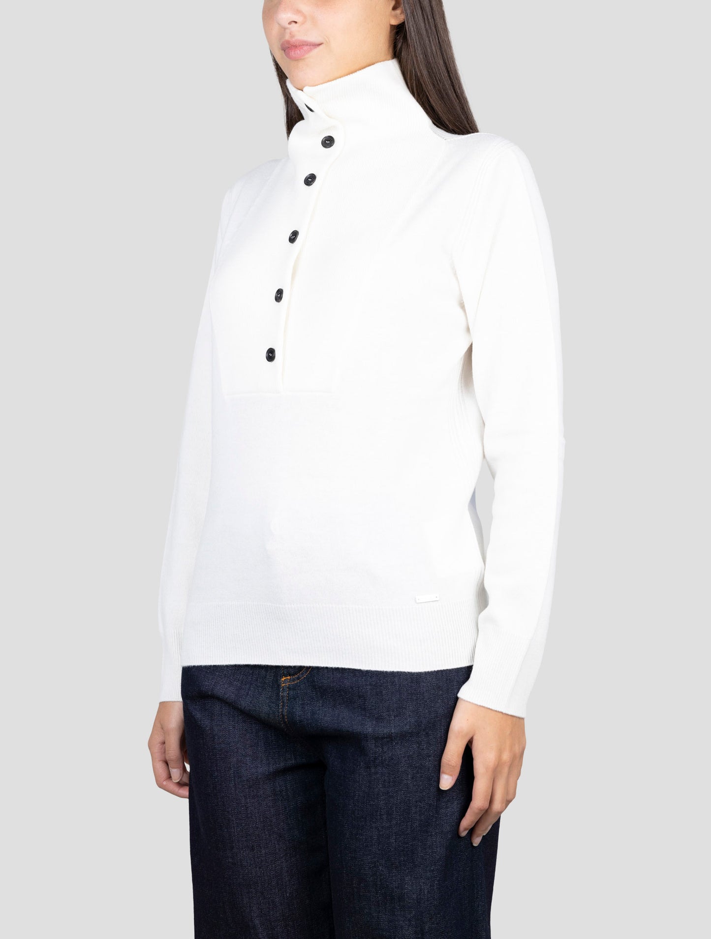 Kiton White Cashmere Sweater Polo