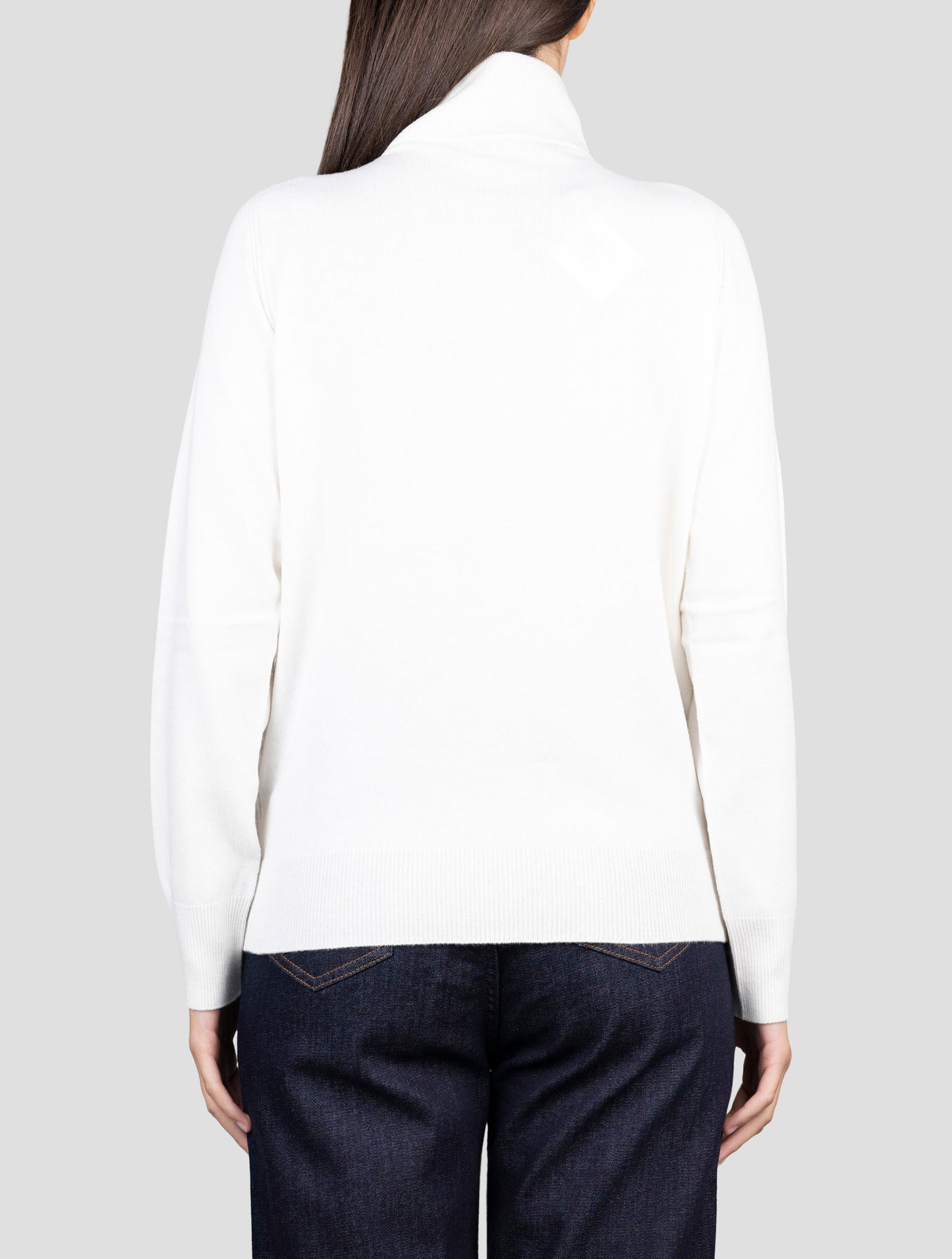 Kiton White Cashmere Sweater Polo