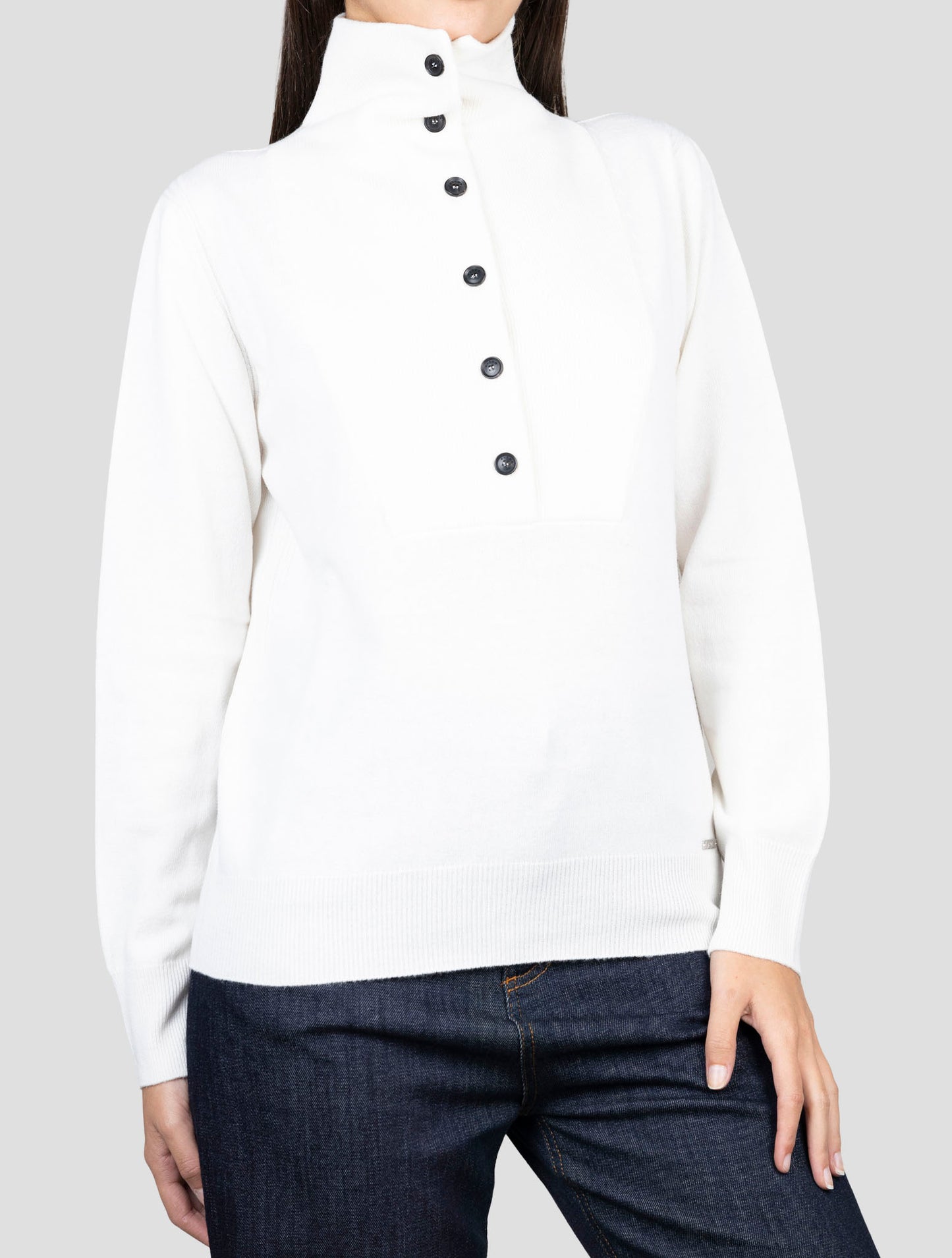 Kiton White Cashmere Sweater Polo
