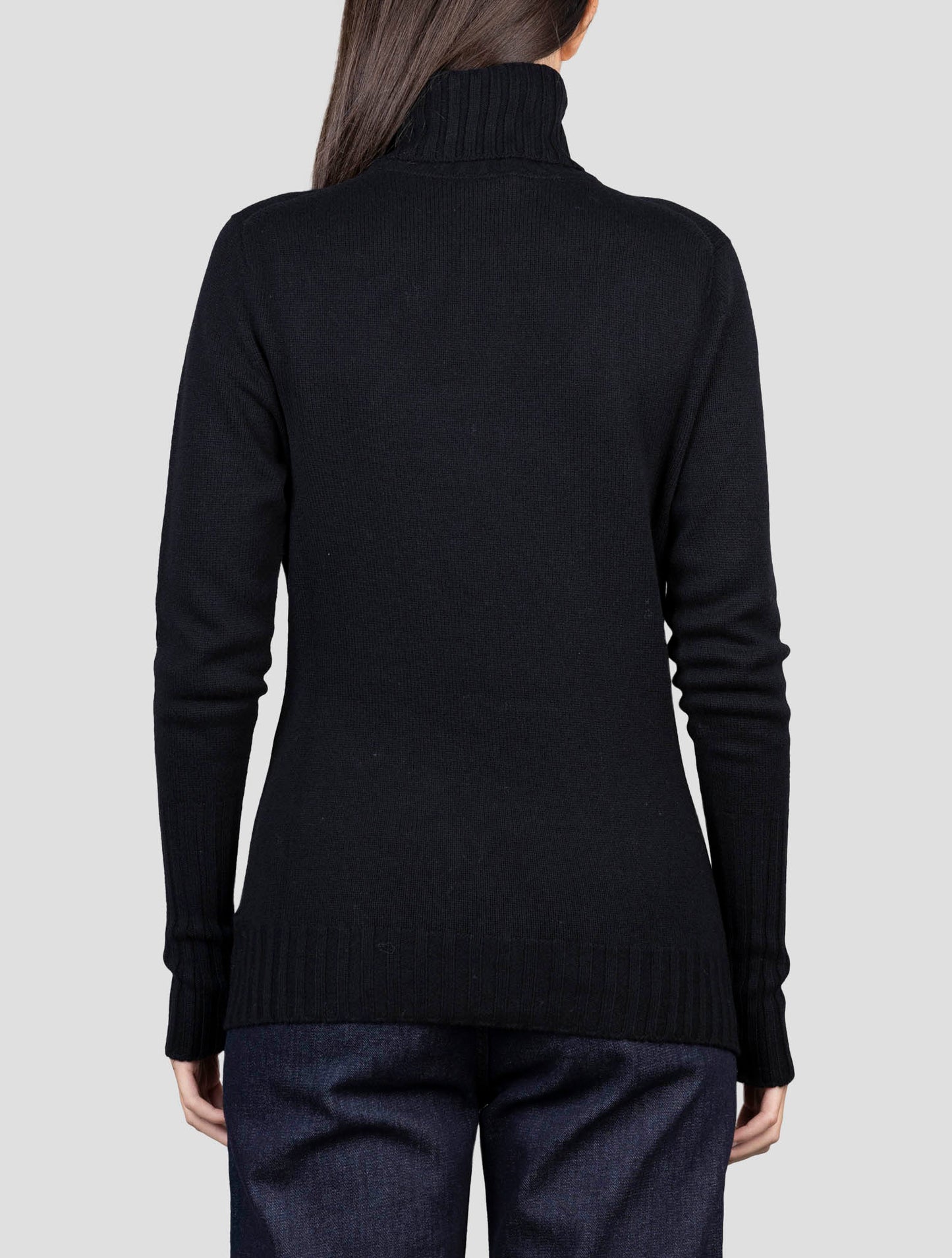 Kiton Black Cashmere Sweater Turtleneck