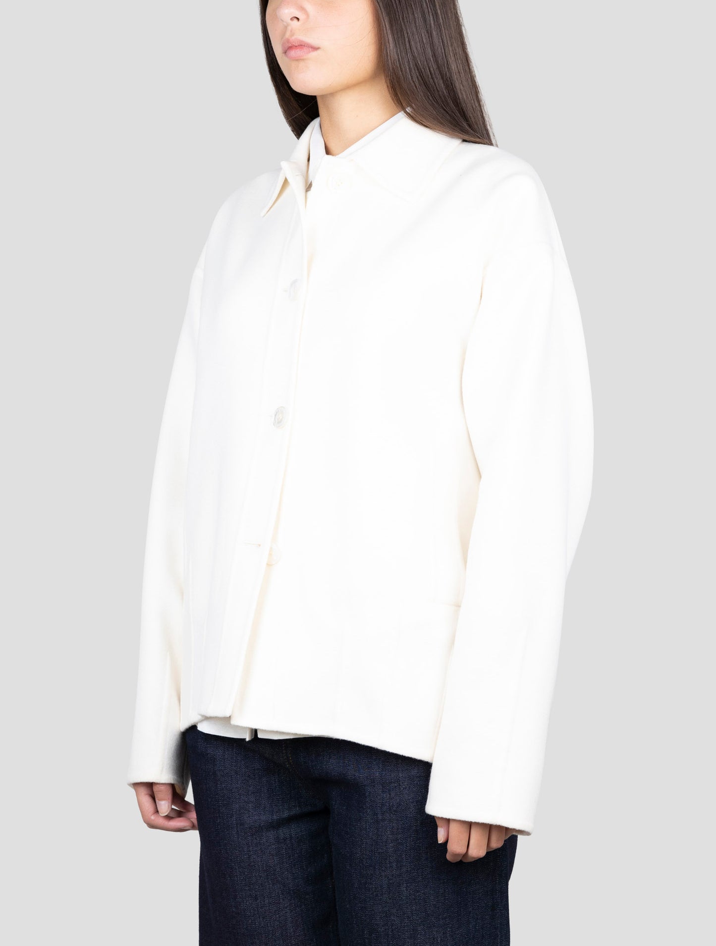 Kiton White Cashmere Coat