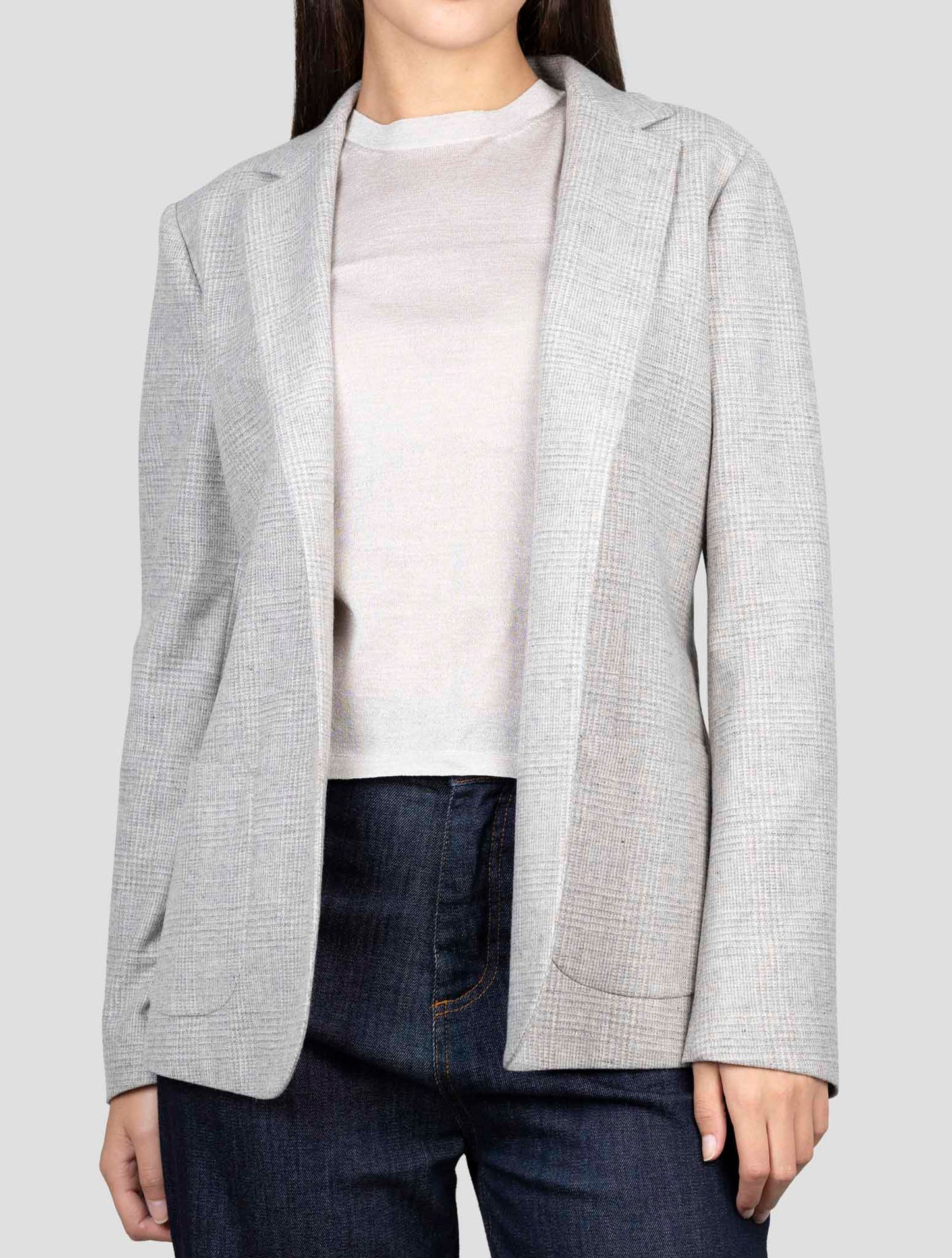 Kiton Gray Virgin Wool Cashmere Ea Blazer