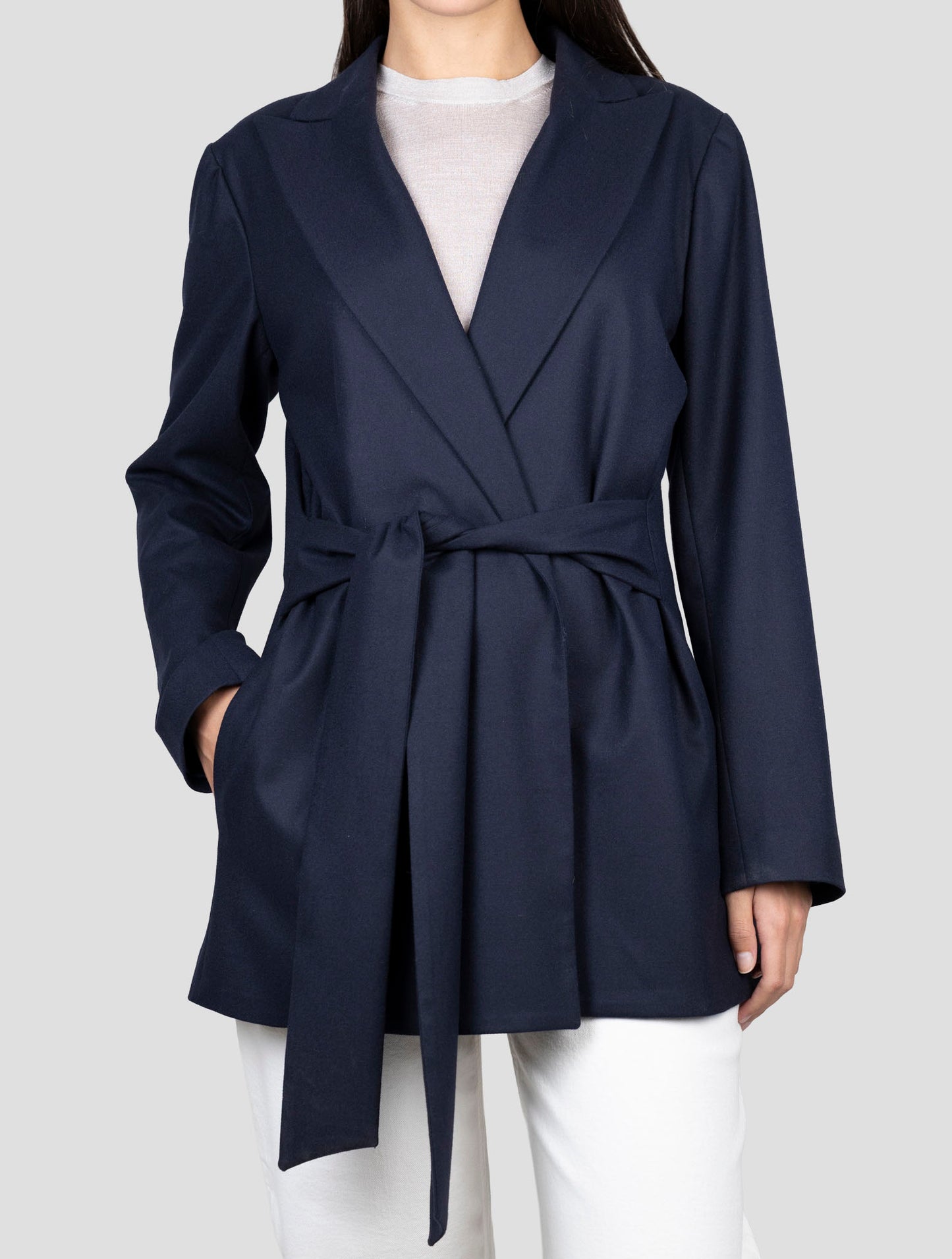 Kiton Blue Cashmere Ea Coat