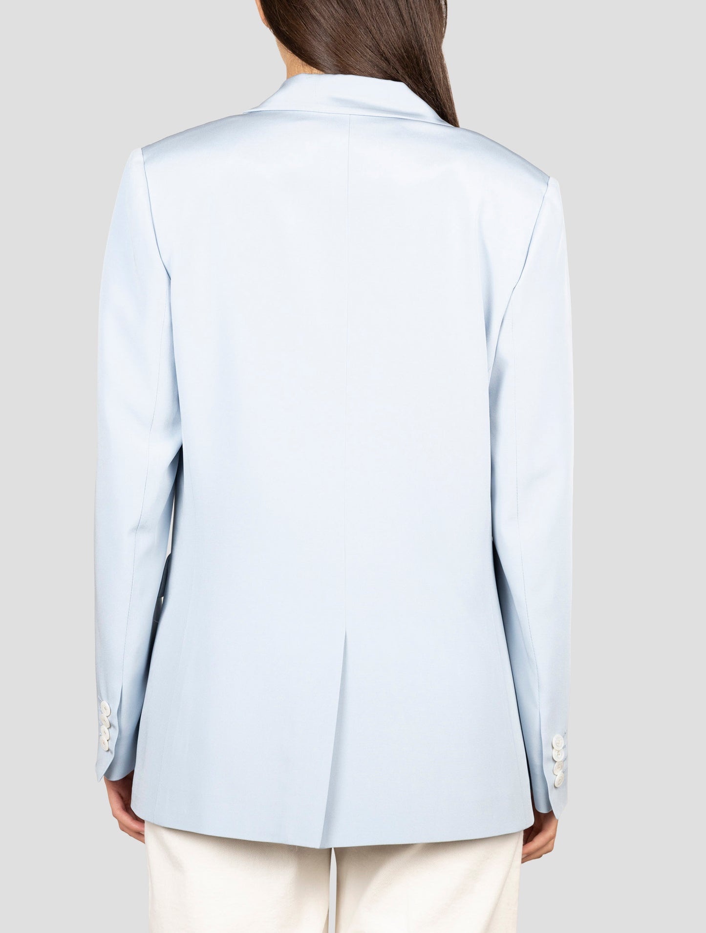 Kiton Light Blue Silk Ea Blazer