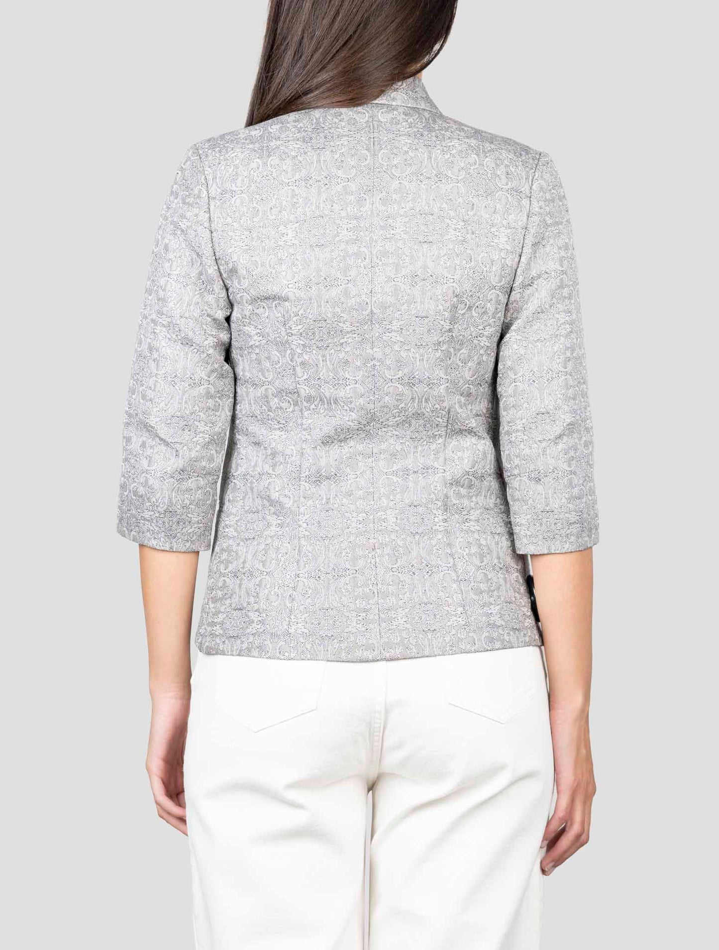 Kiton Gray Pl Cotton Blazer