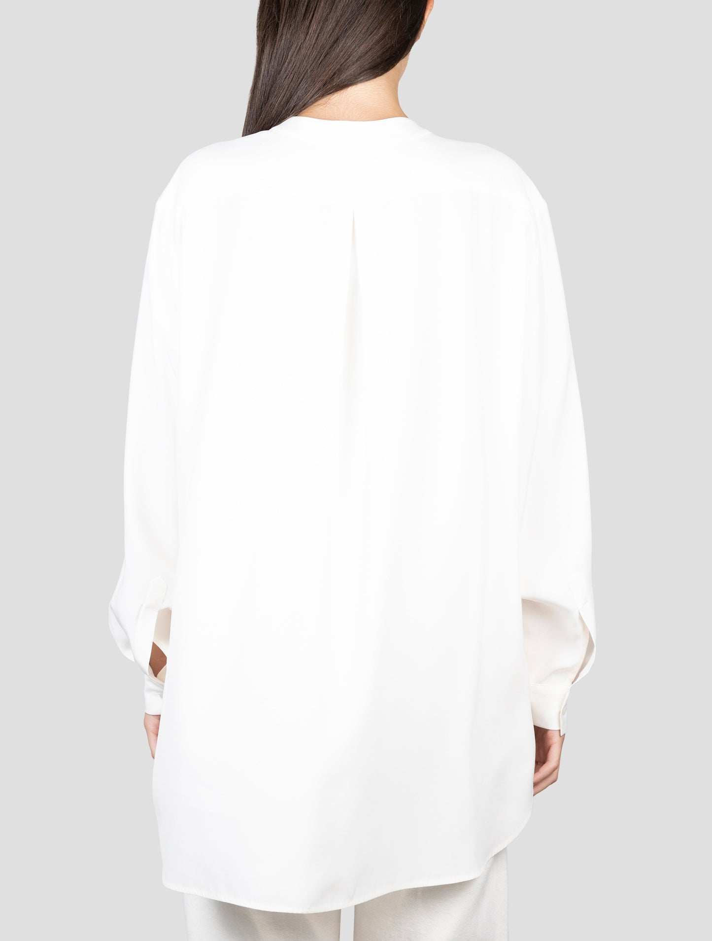 Kiton White Silk Shirt