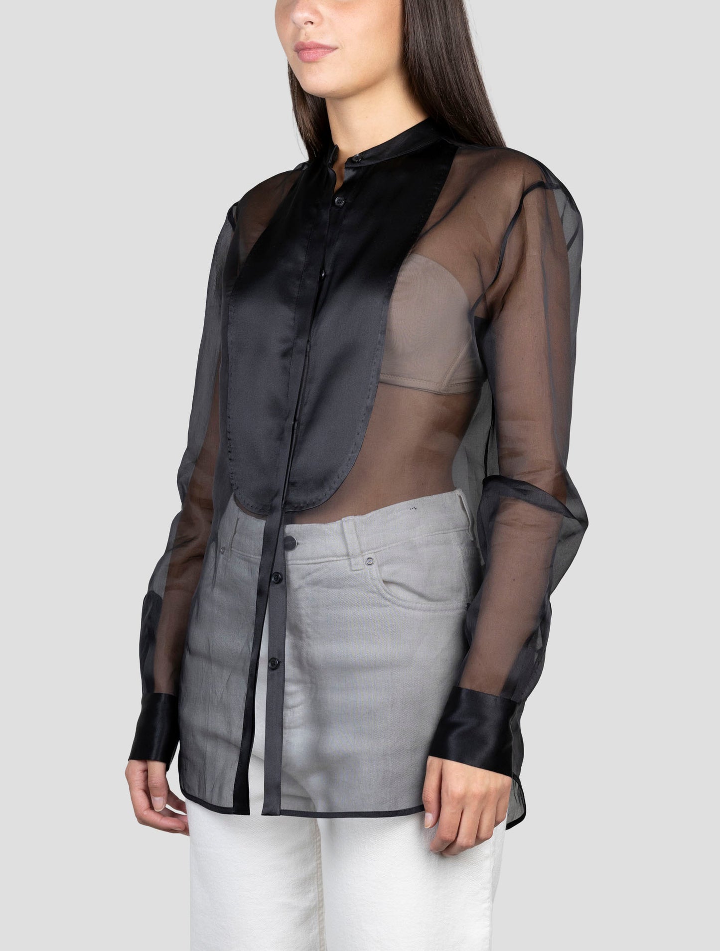 Kiton Black Silk Shirt