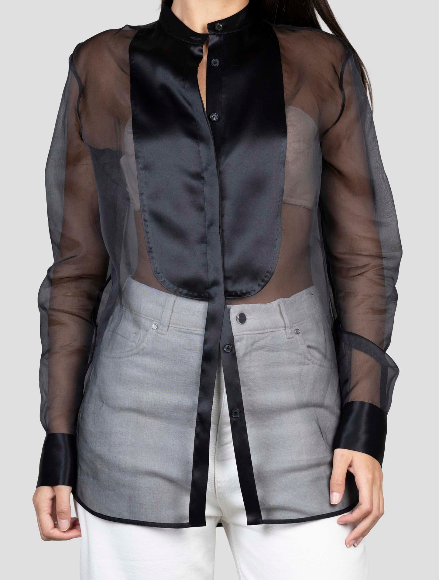 Kiton Black Silk Shirt