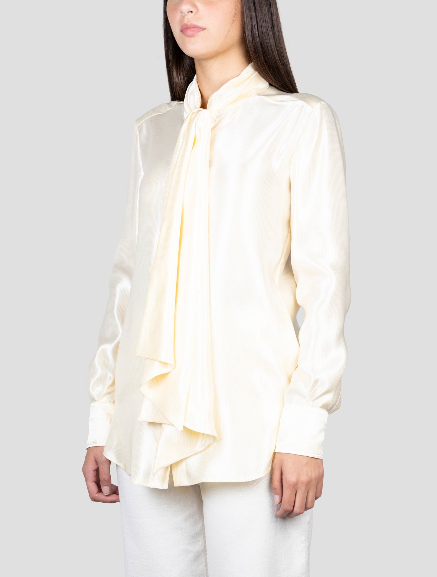 Kiton Yellow White Viscose Silk Shirt