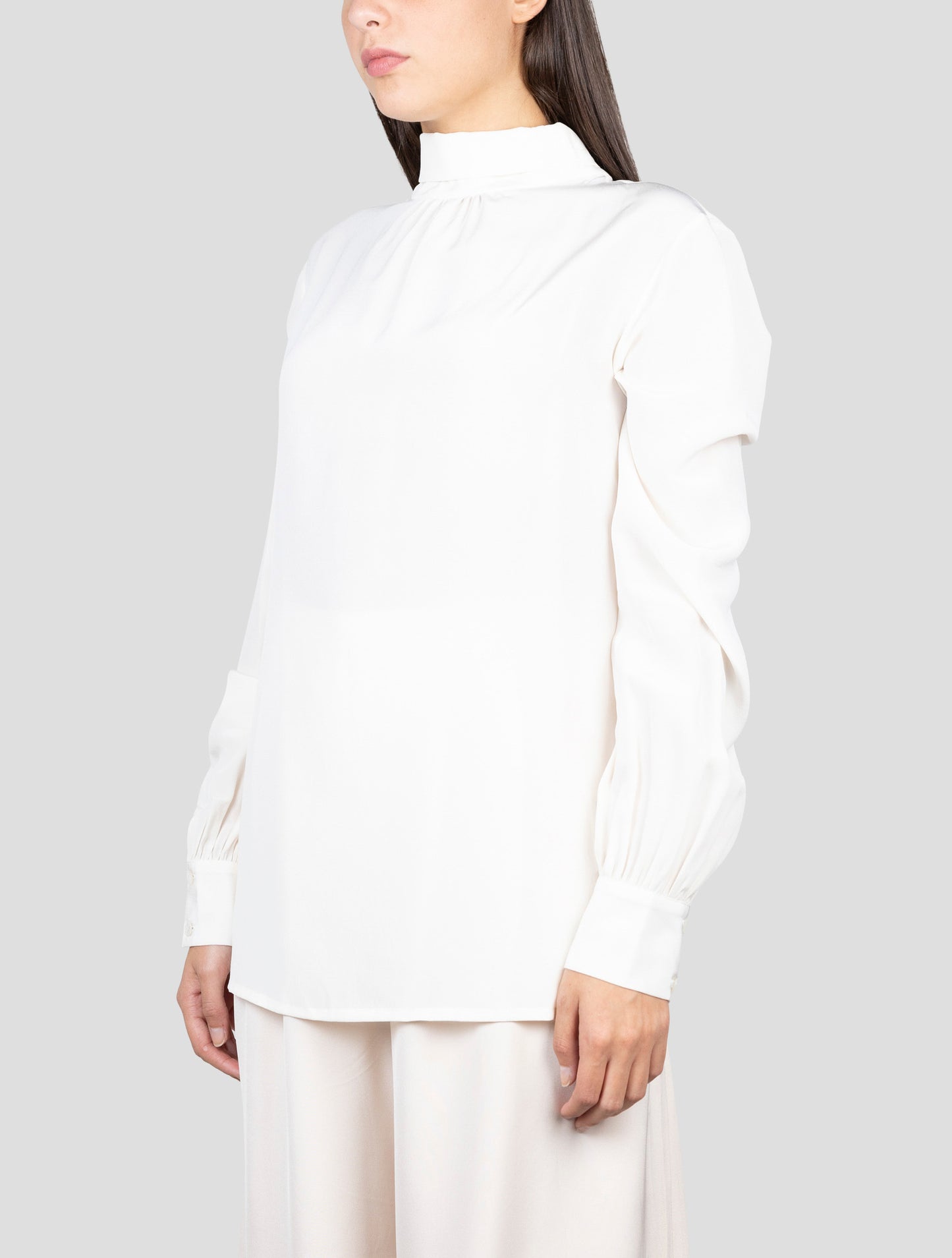 Kiton White Silk Shirt