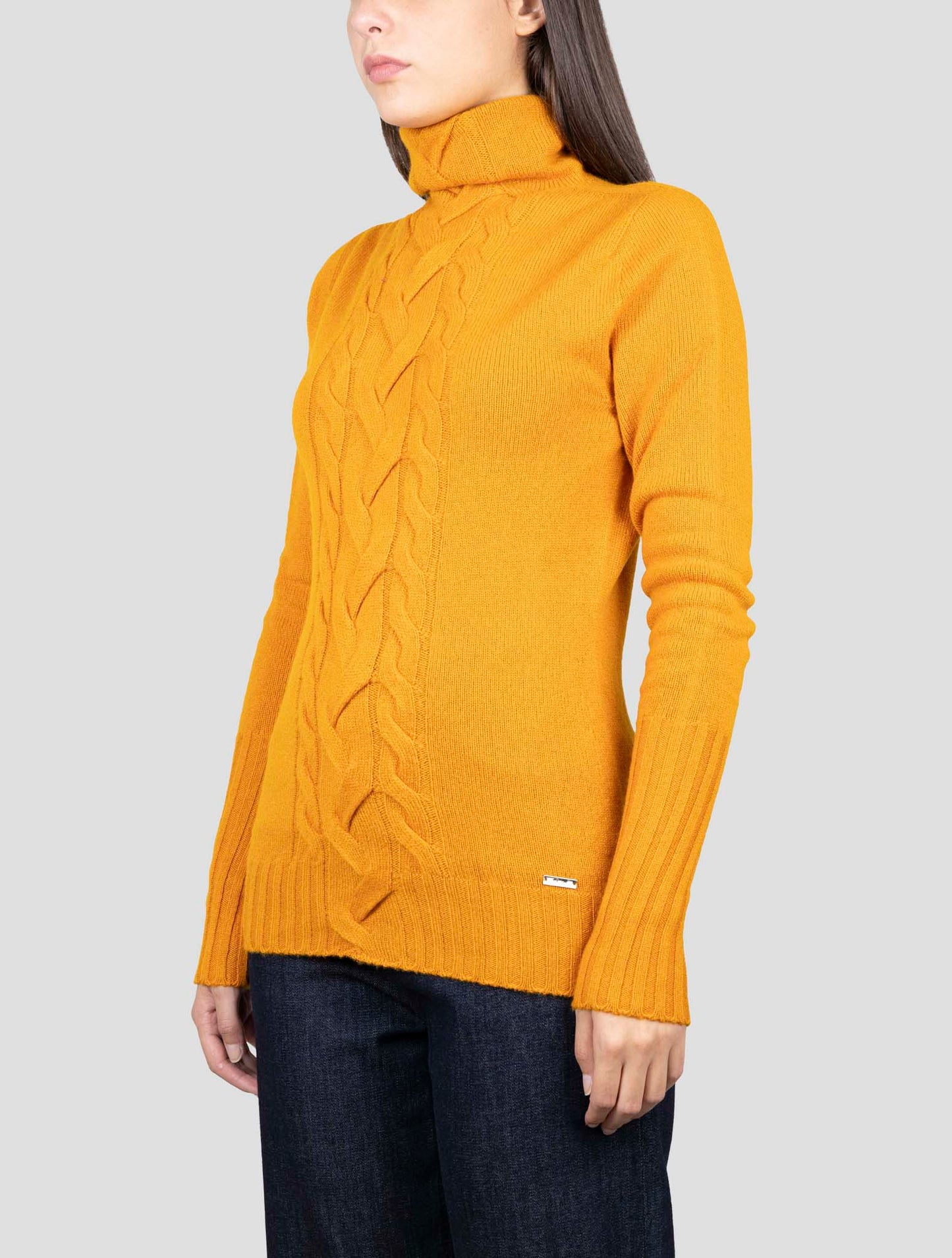 Kiton Orange Cashmere Sweater Turtleneck