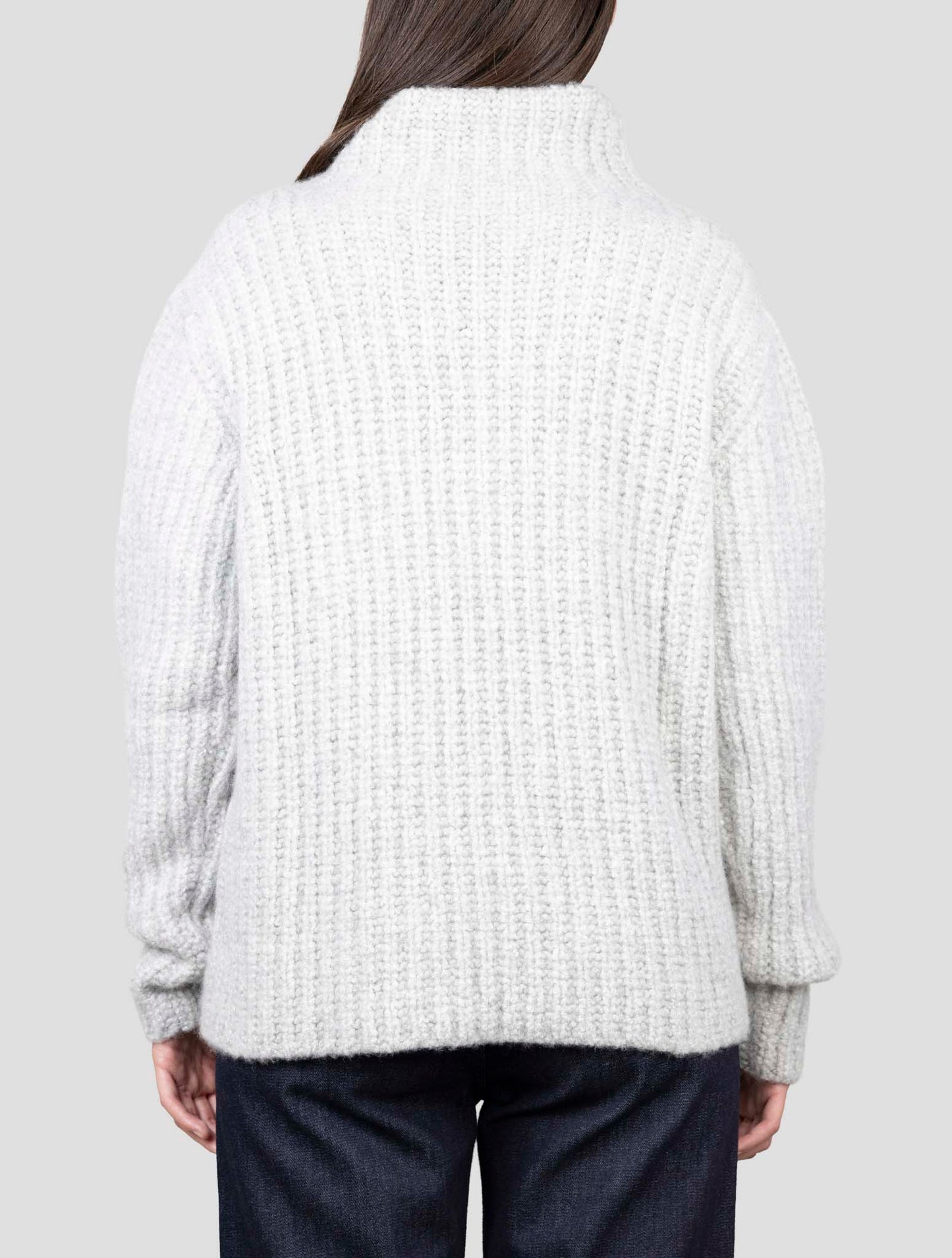 Kiton Gray Cashmere Silk Sweater Turtleneck
