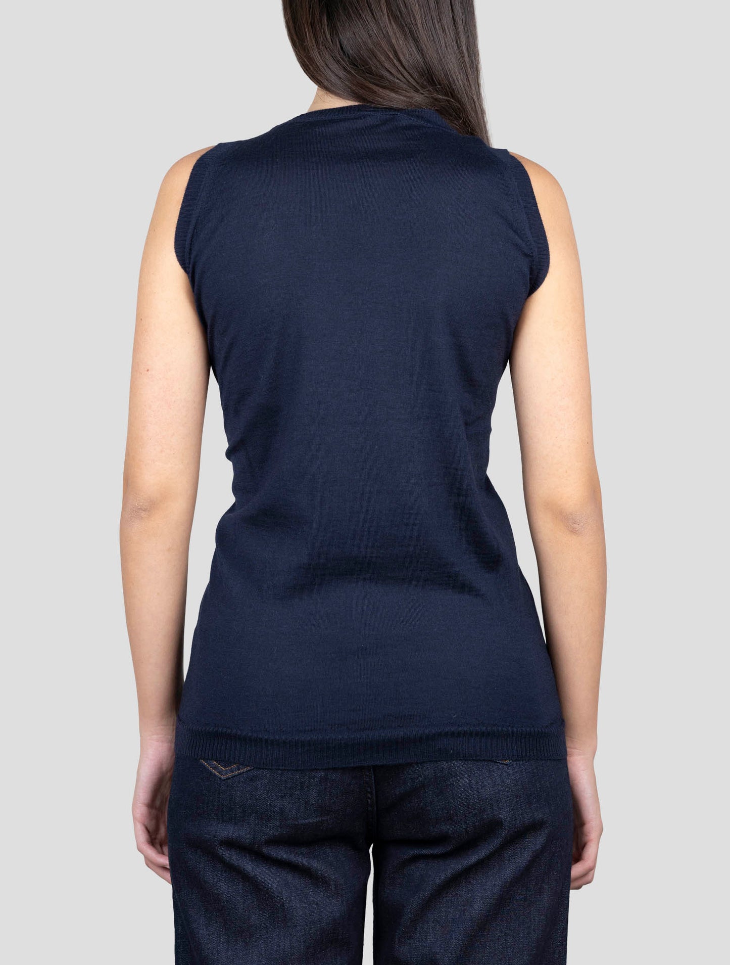 Kiton Blue Cashmere Silk Sweater Crewneck