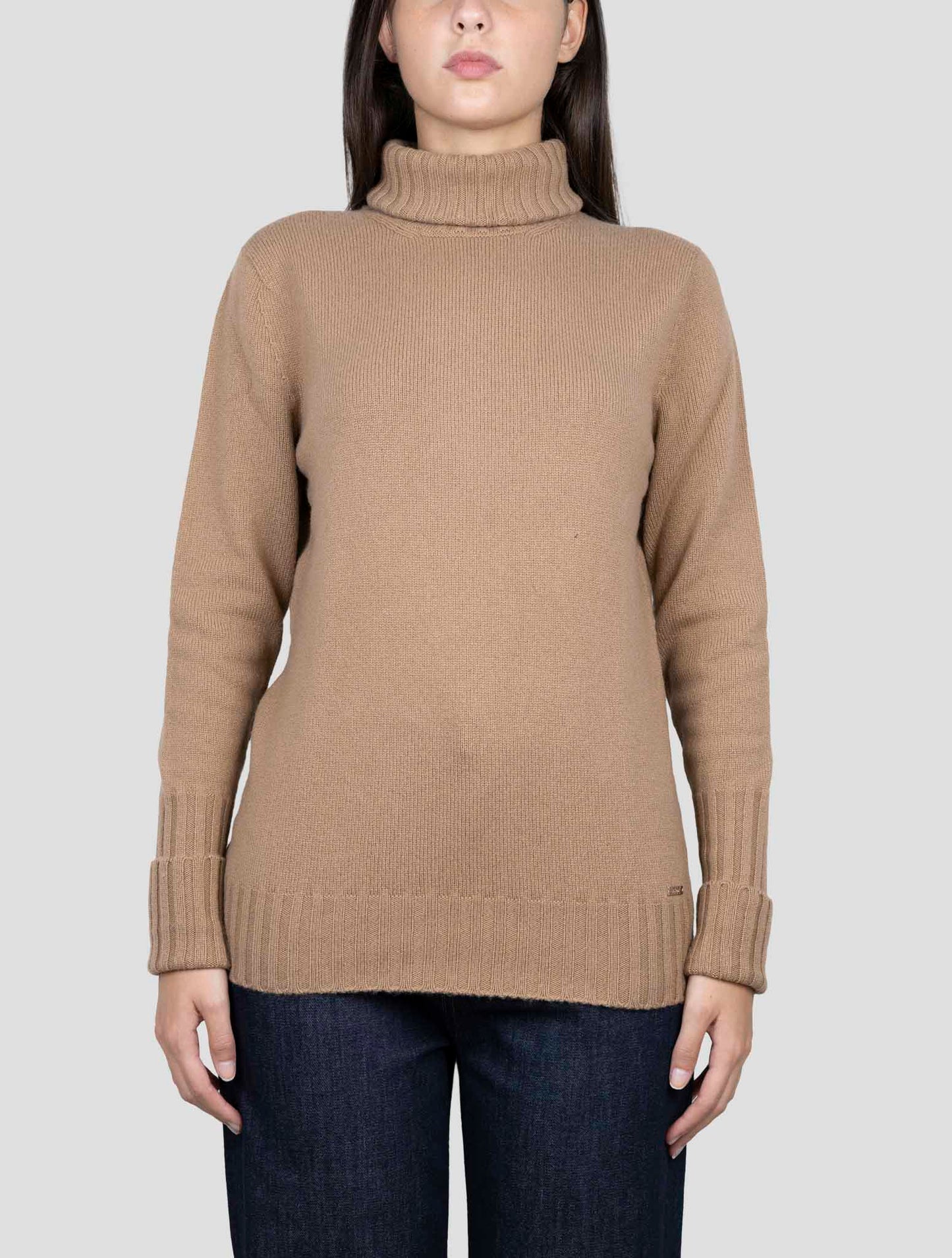 Kiton Brown Cashmere Sweater Turtleneck