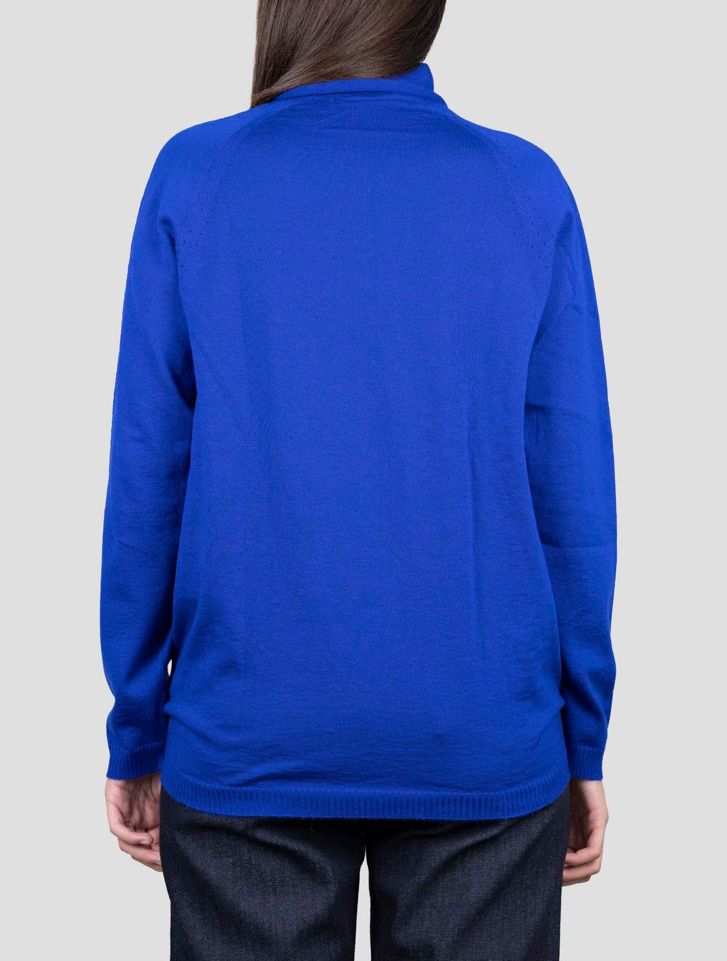Kiton Blue Cashmere Silk Sweater Turtleneck
