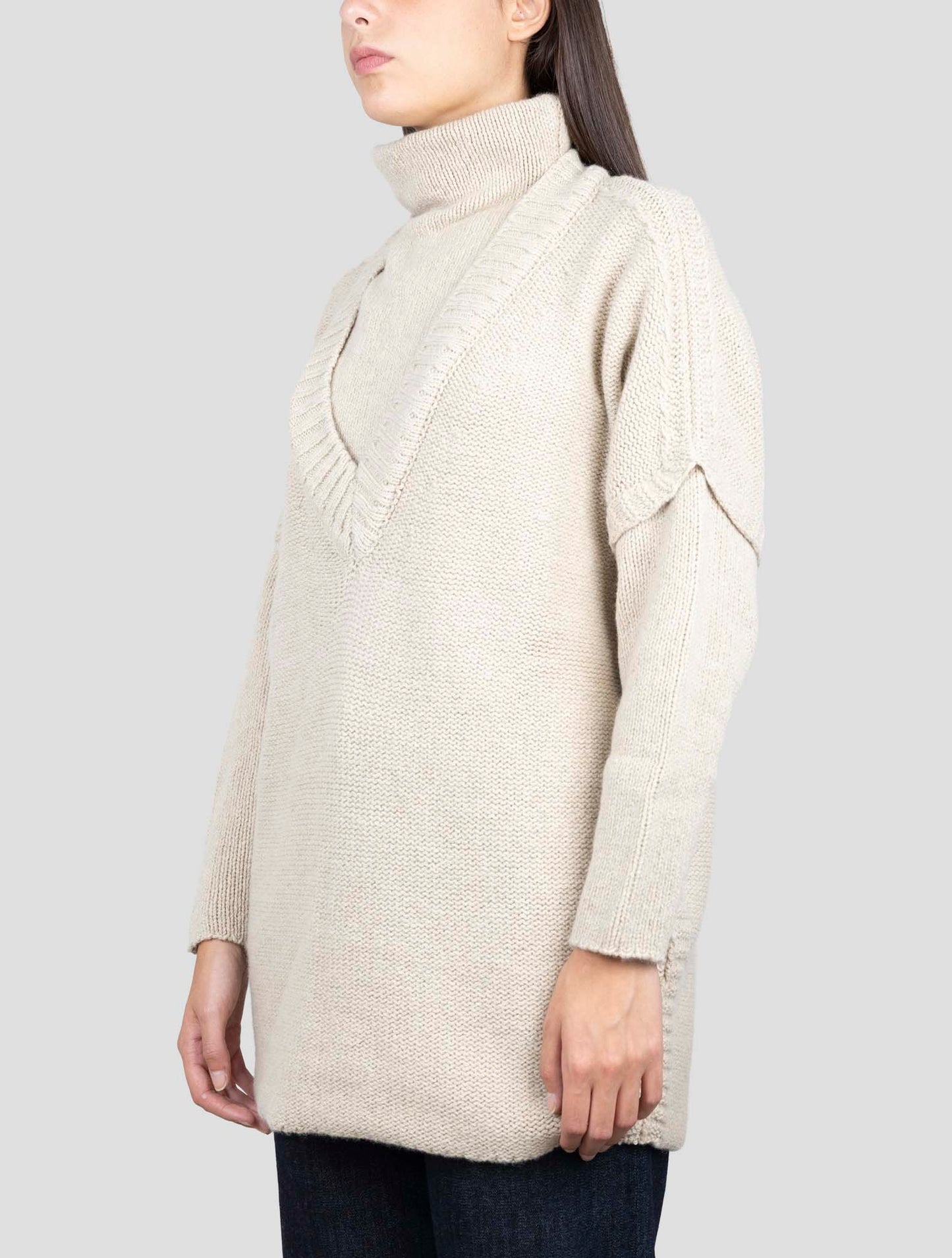 Kiton Brown Cashmere Zibellino Sweater V-Neck