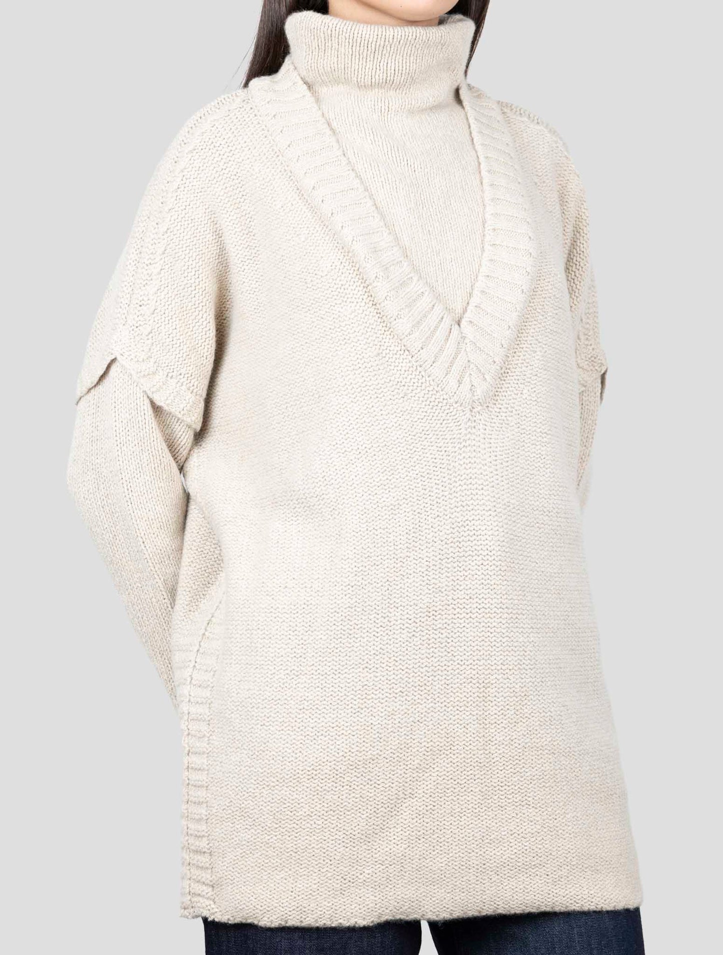 Kiton Brown Cashmere Zibellino Sweater V-Neck