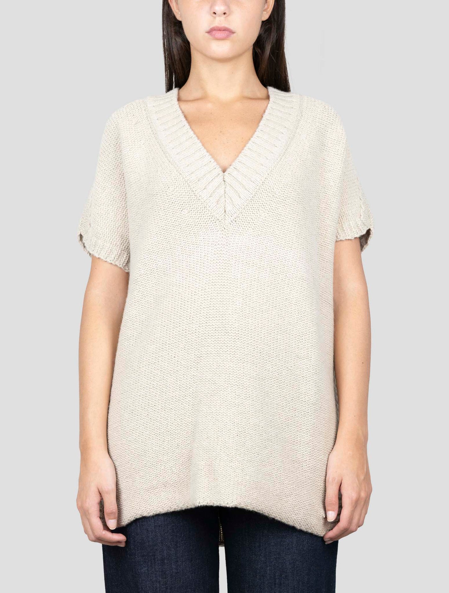 Kiton Brown Cashmere Zibellino Sweater V-Neck