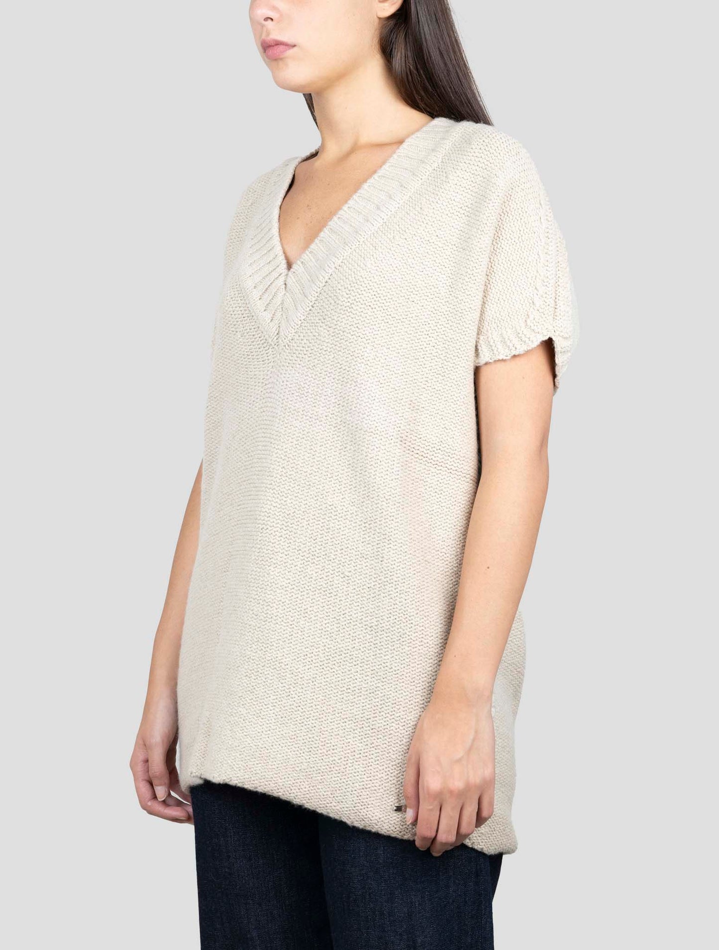 Kiton Brown Cashmere Zibellino Sweater V-Neck