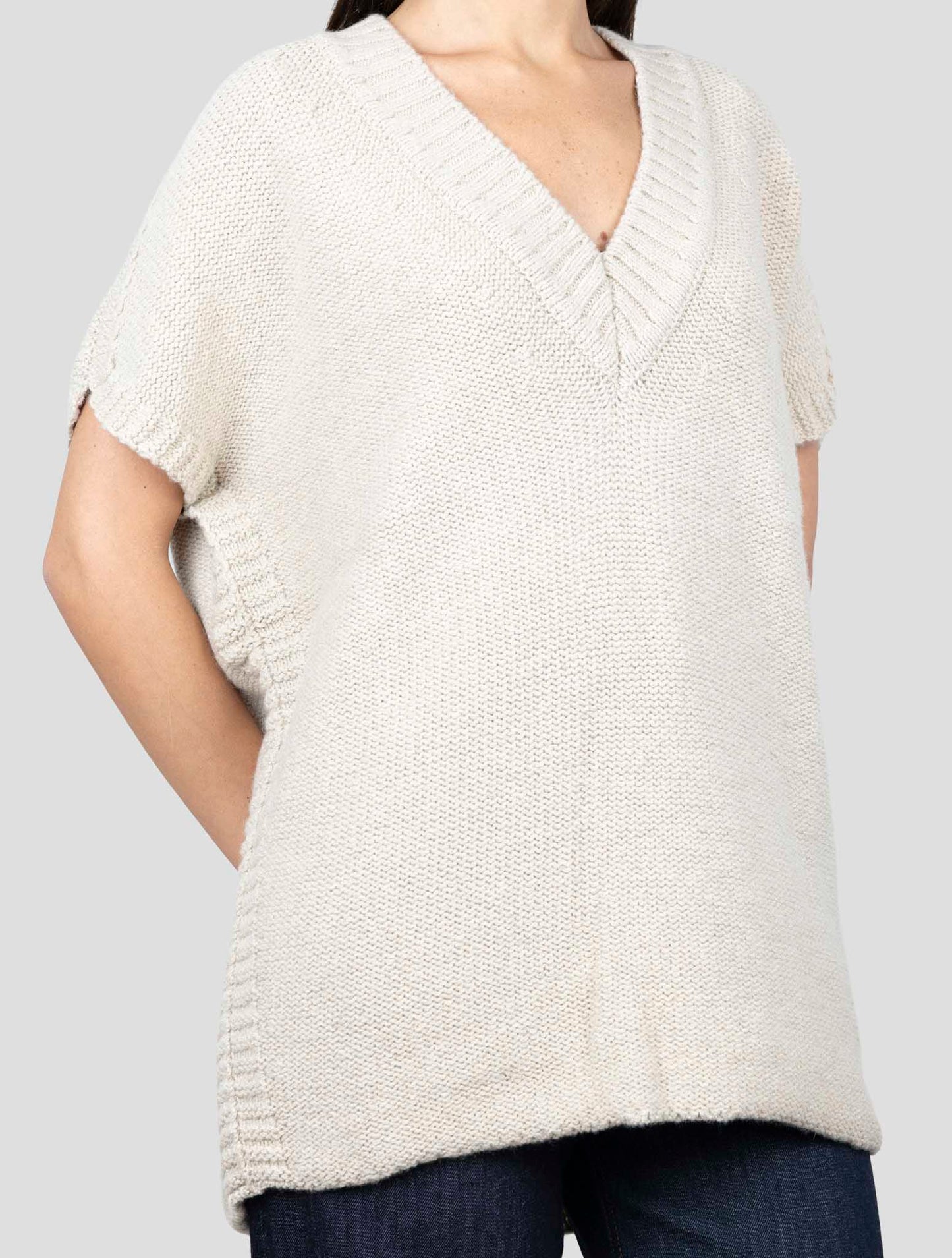 Kiton Brown Cashmere Zibellino Sweater V-Neck