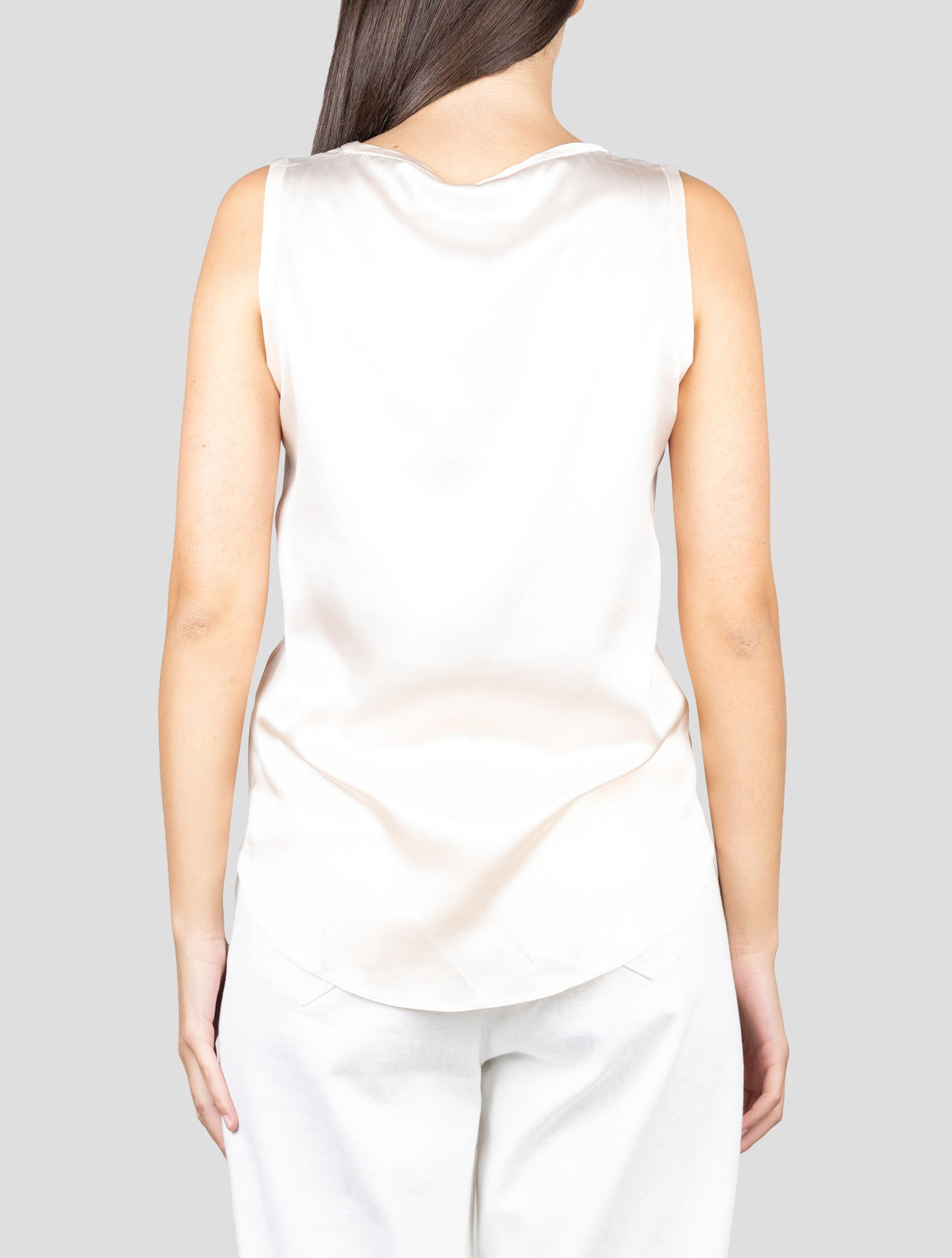 Kiton White Silk Shirt