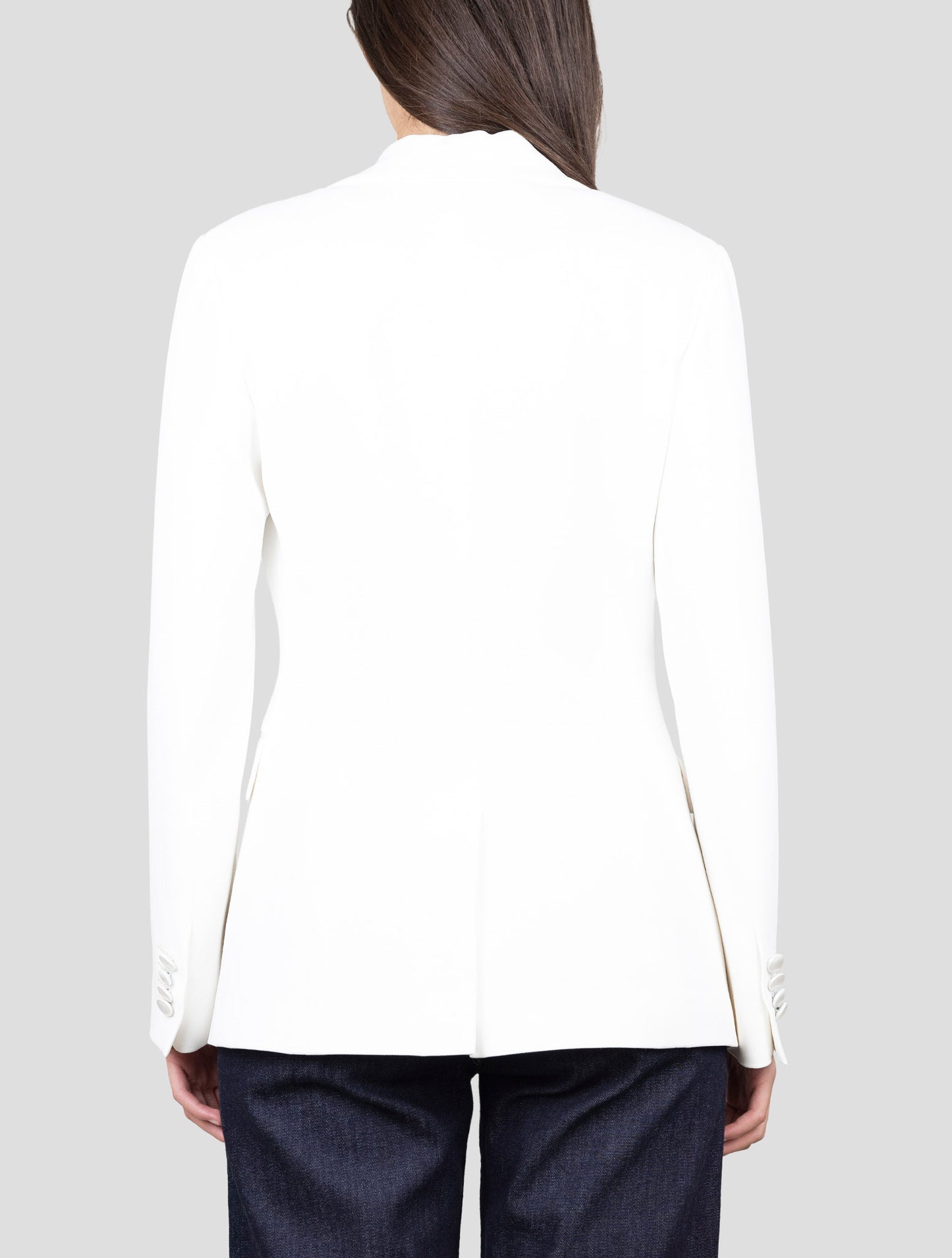 Kiton White Viscose Acetate Ea Blazer