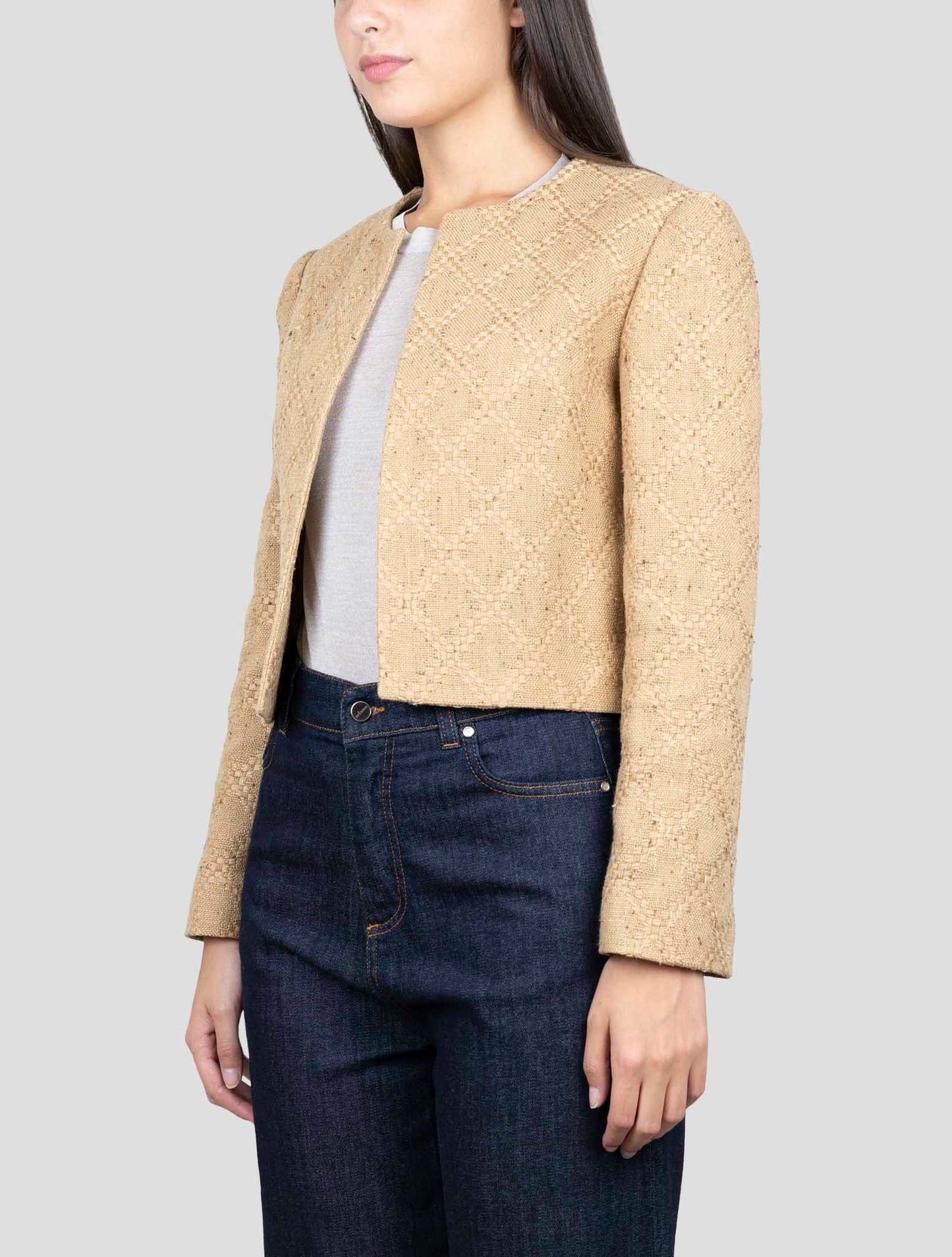 Kiton Brown Cotton Viscose Silk Coat