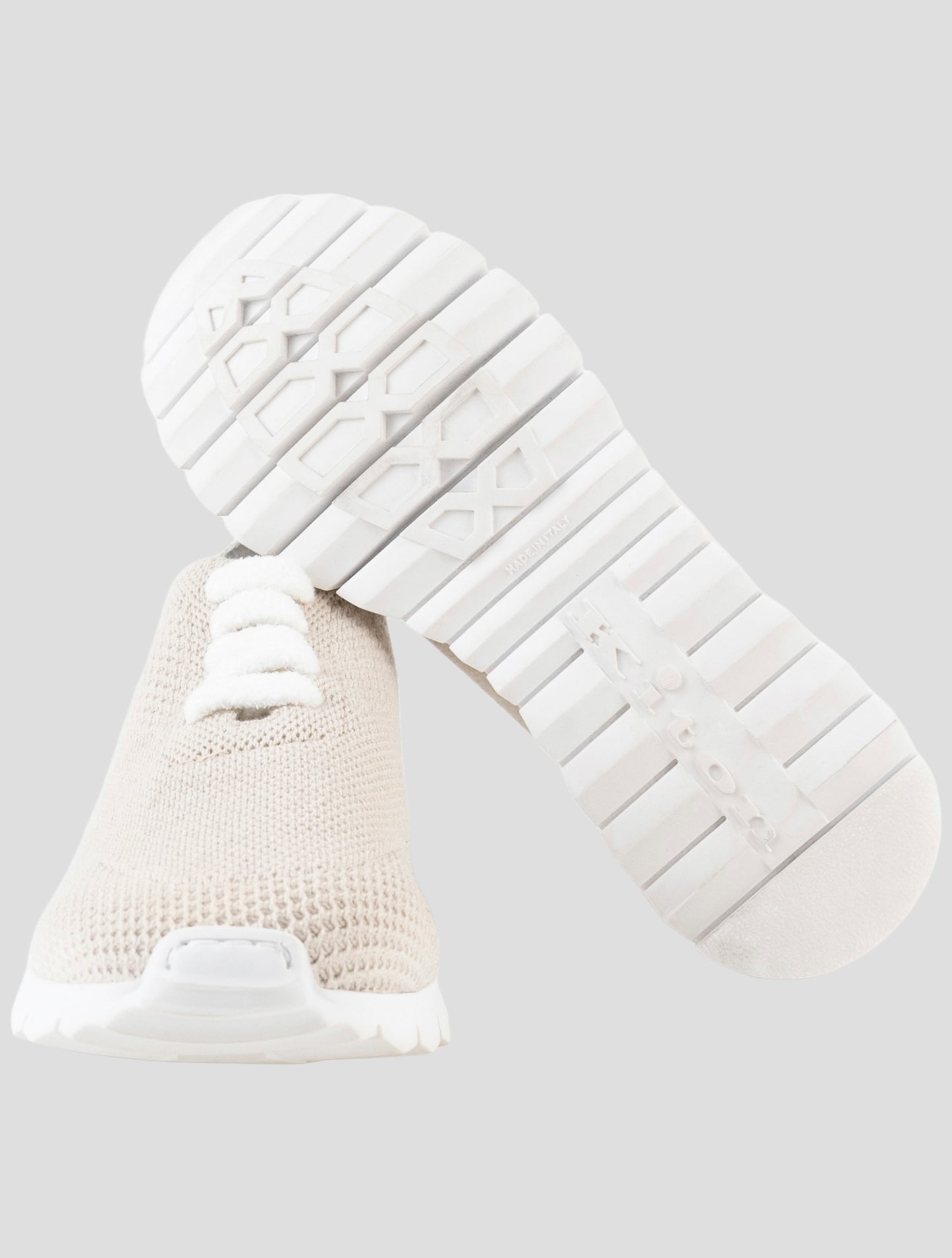 Kiton Beige Cashmere Sneakers