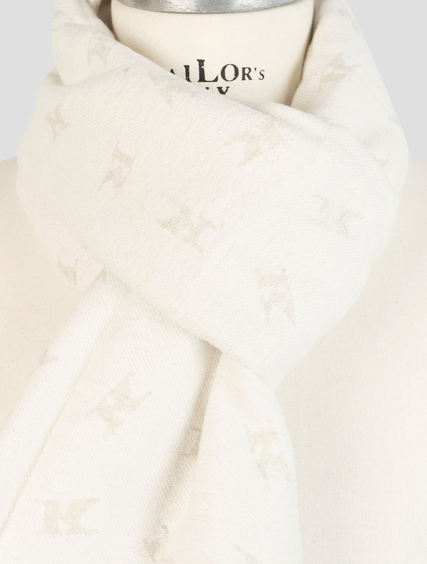 Kiton Beige Wool Cashmere Mink Scarf