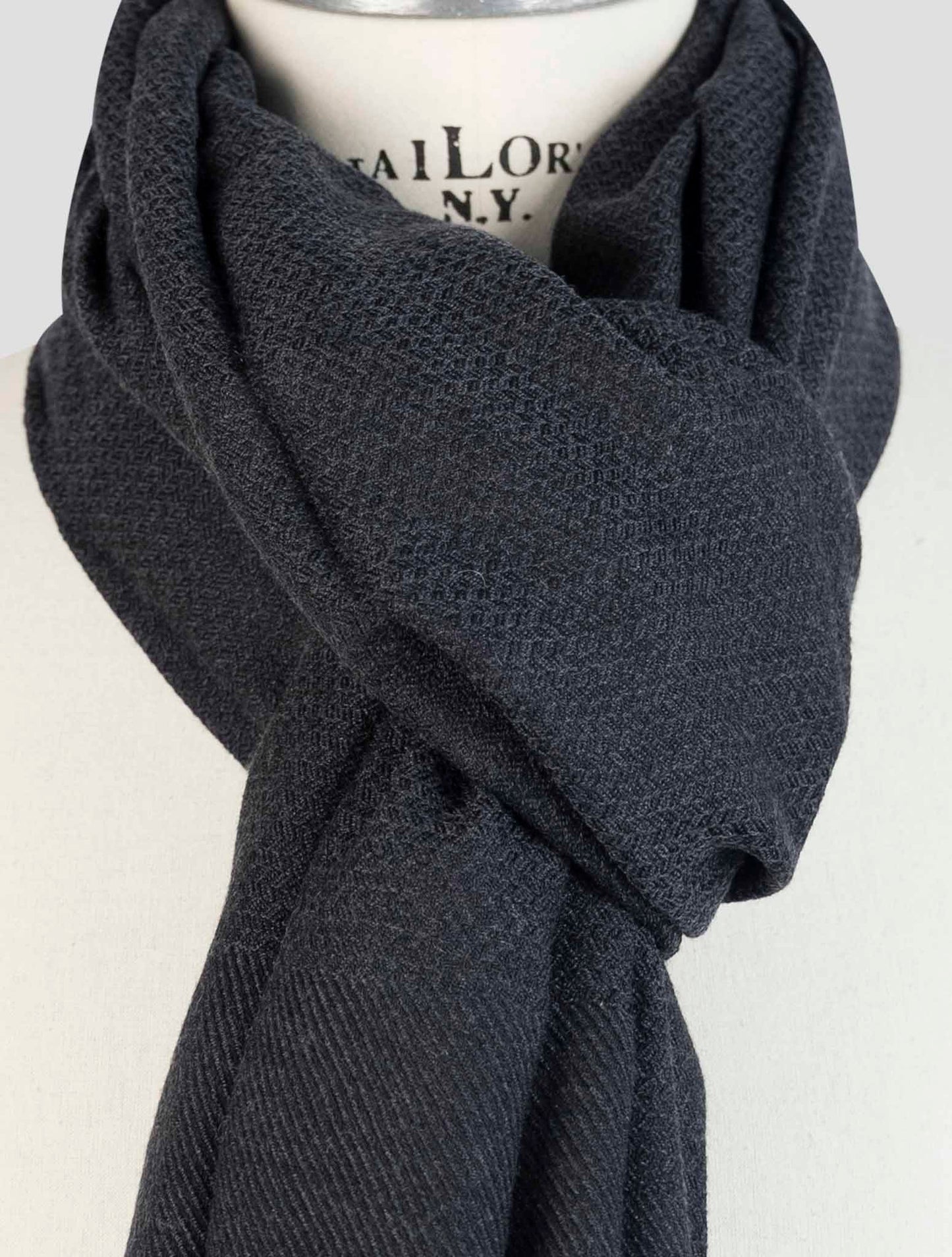 Kiton Blue Cashmere Silk Scarf