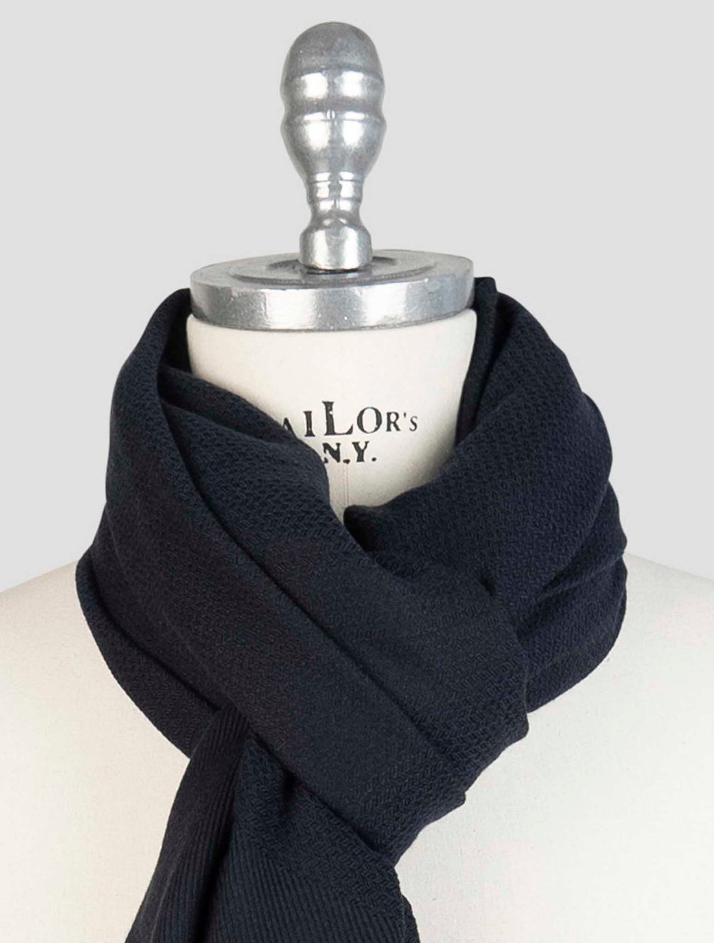 Kiton Blue Cashmere Silk Scarf