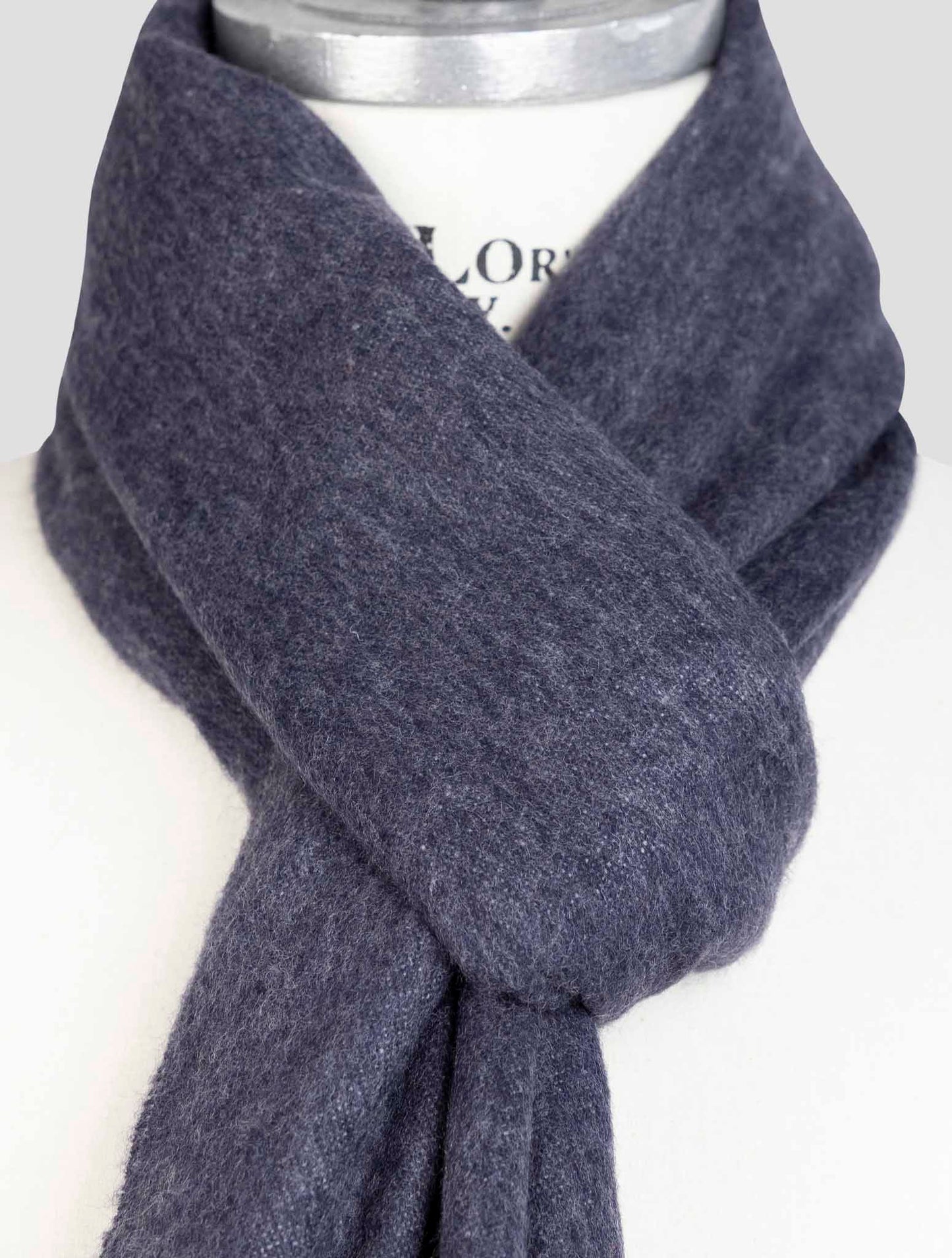 Kiton Blue Cashmere Wool Scarf