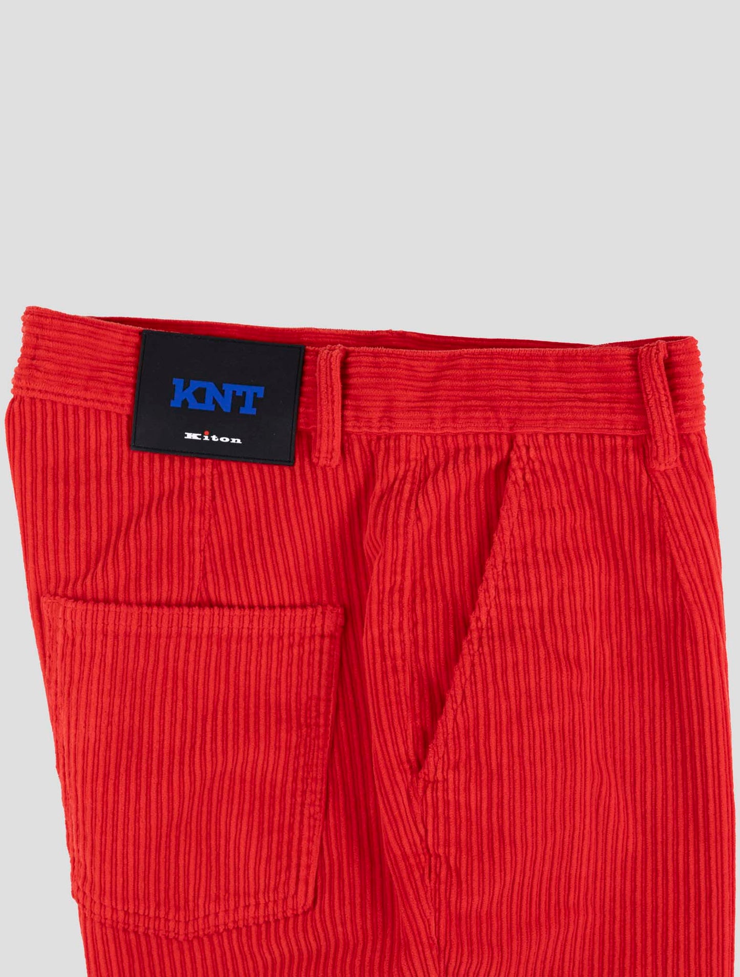 Kiton Knt Red Cotton Ea Velvet Pants